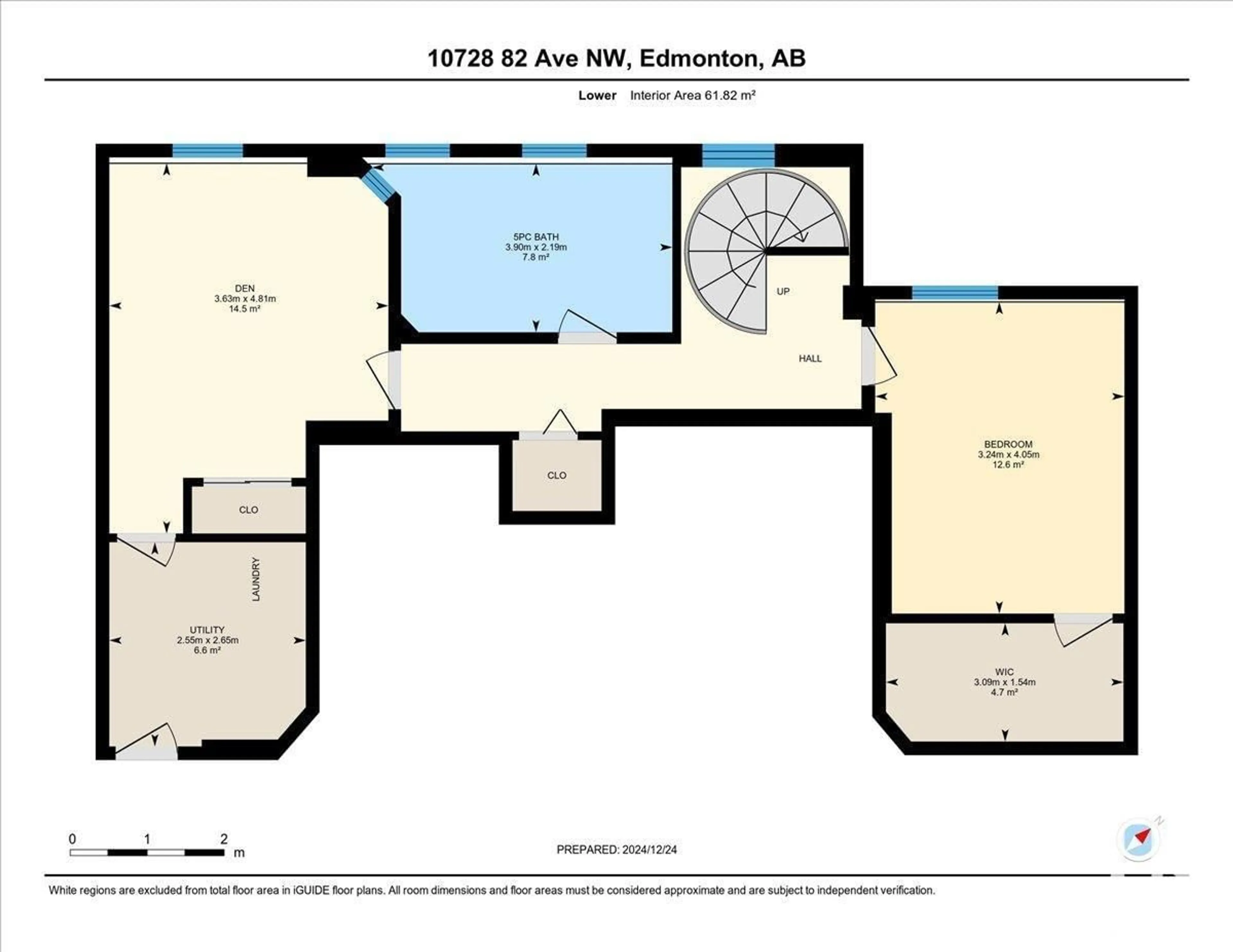 Floor plan for #406 10728 82 AV NW, Edmonton Alberta T6E6P5