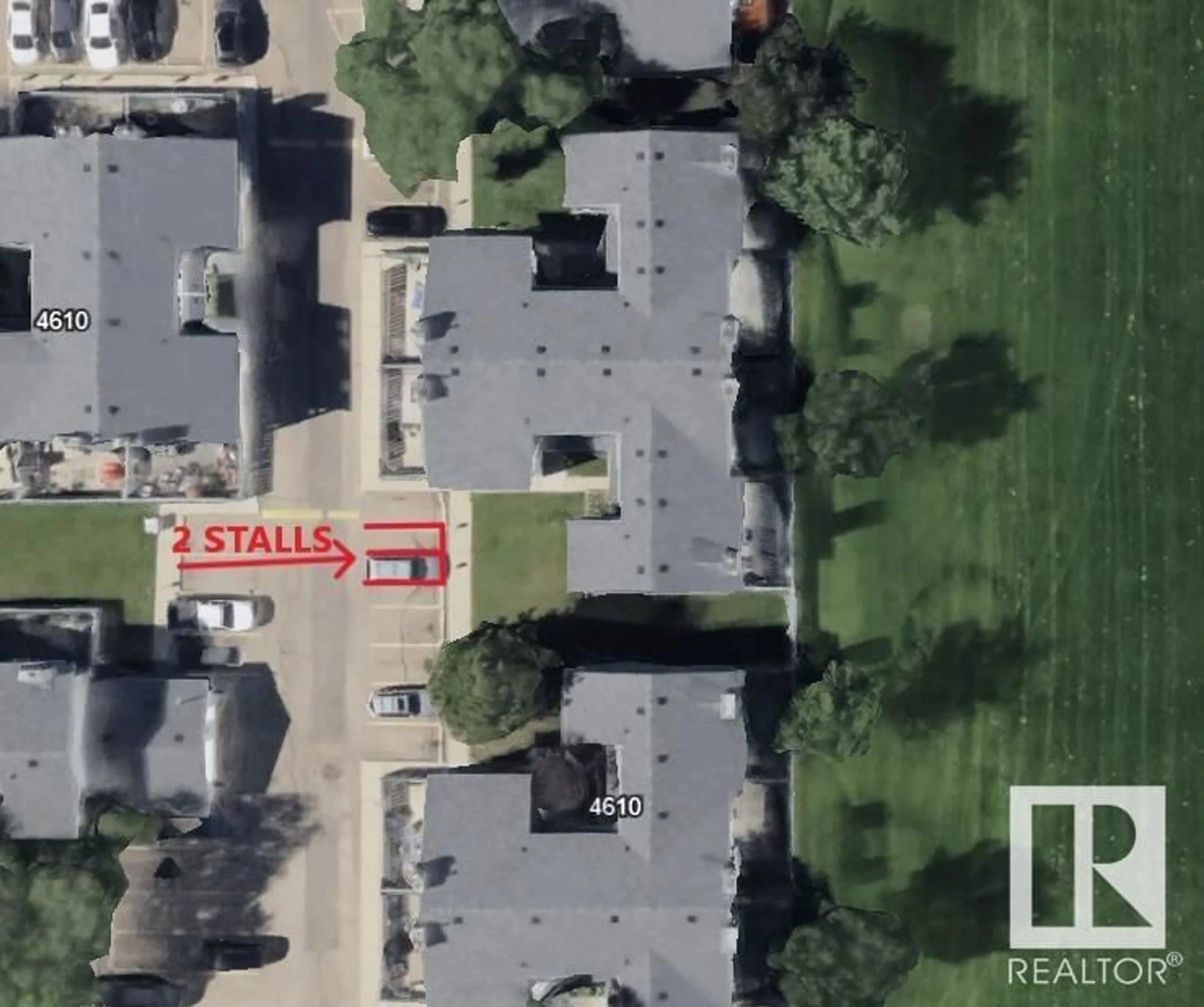 A pic from outside/outdoor area/front of a property/back of a property/a pic from drone, street for #14 4610 17 AV NW, Edmonton Alberta T6L5T1