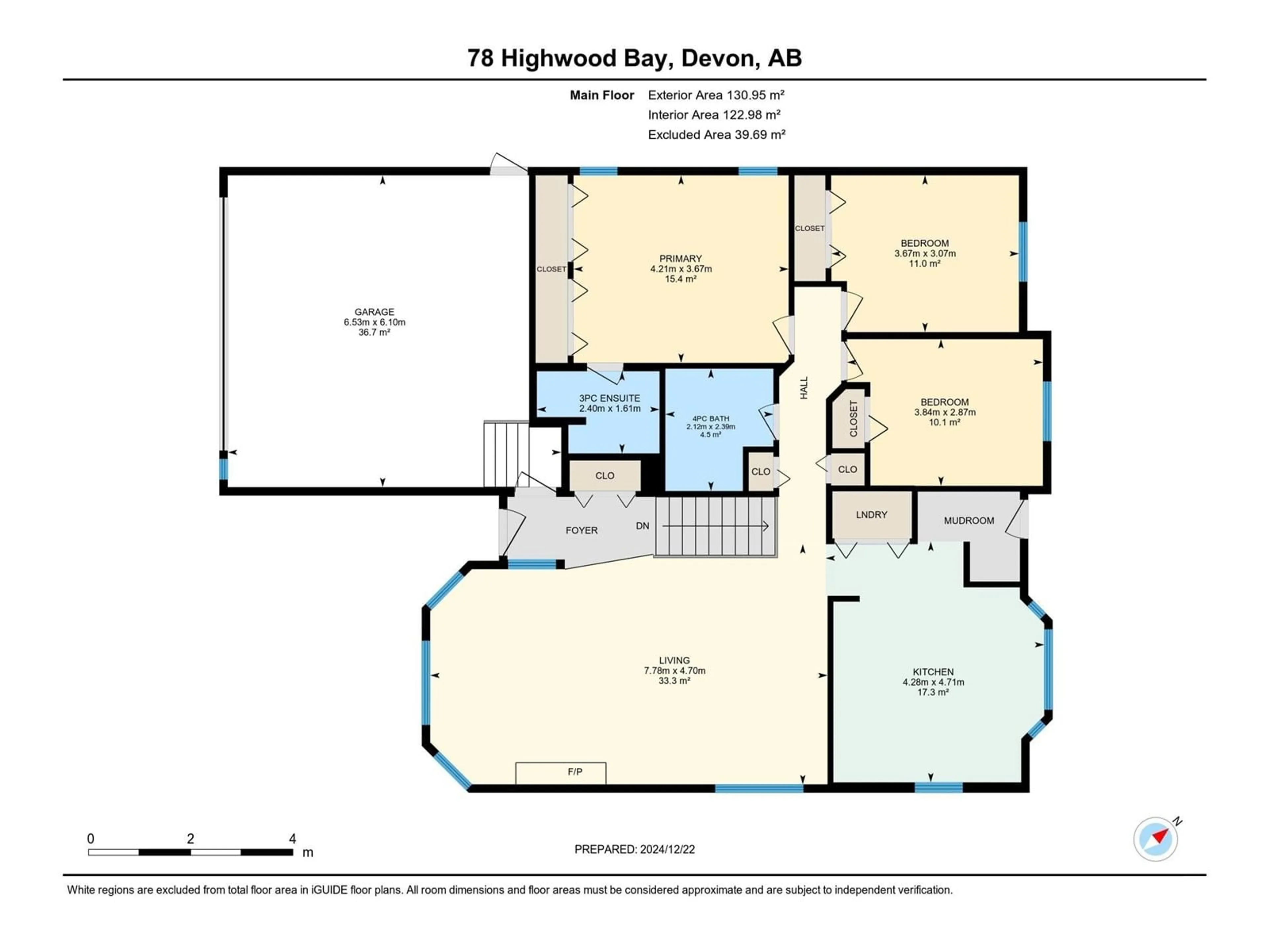 Floor plan for 78 HIGHWOOD BA, Devon Alberta T9G1W7