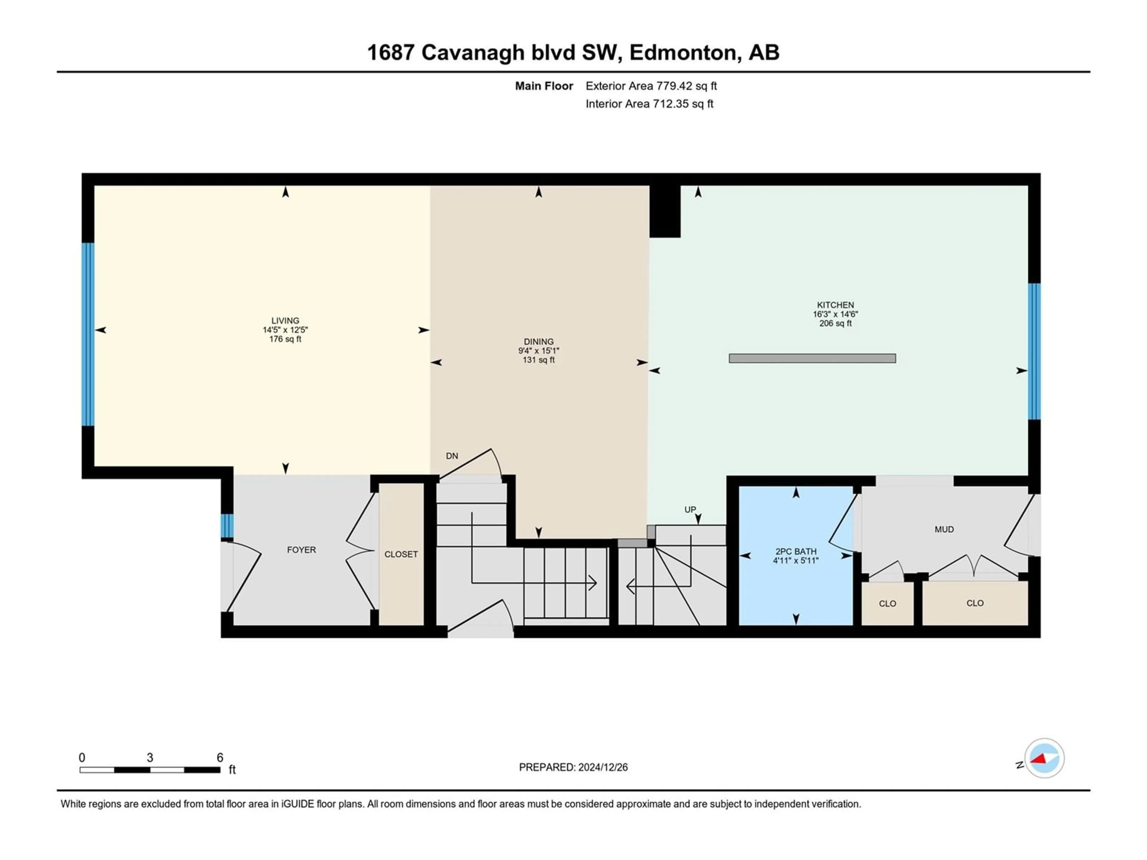 Floor plan for 1687 CAVANAGH BV SW, Edmonton Alberta T6W4S6