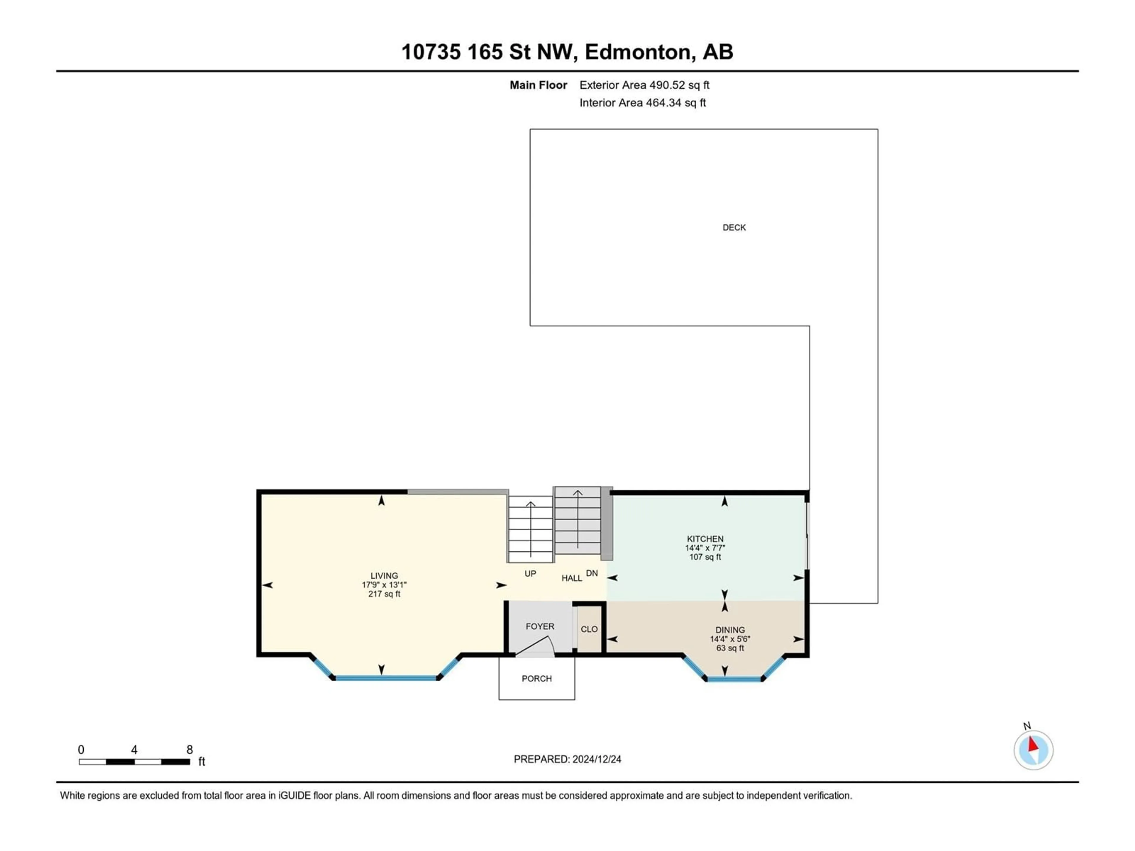 Floor plan for 10735 165 ST NW, Edmonton Alberta T5P0Z5