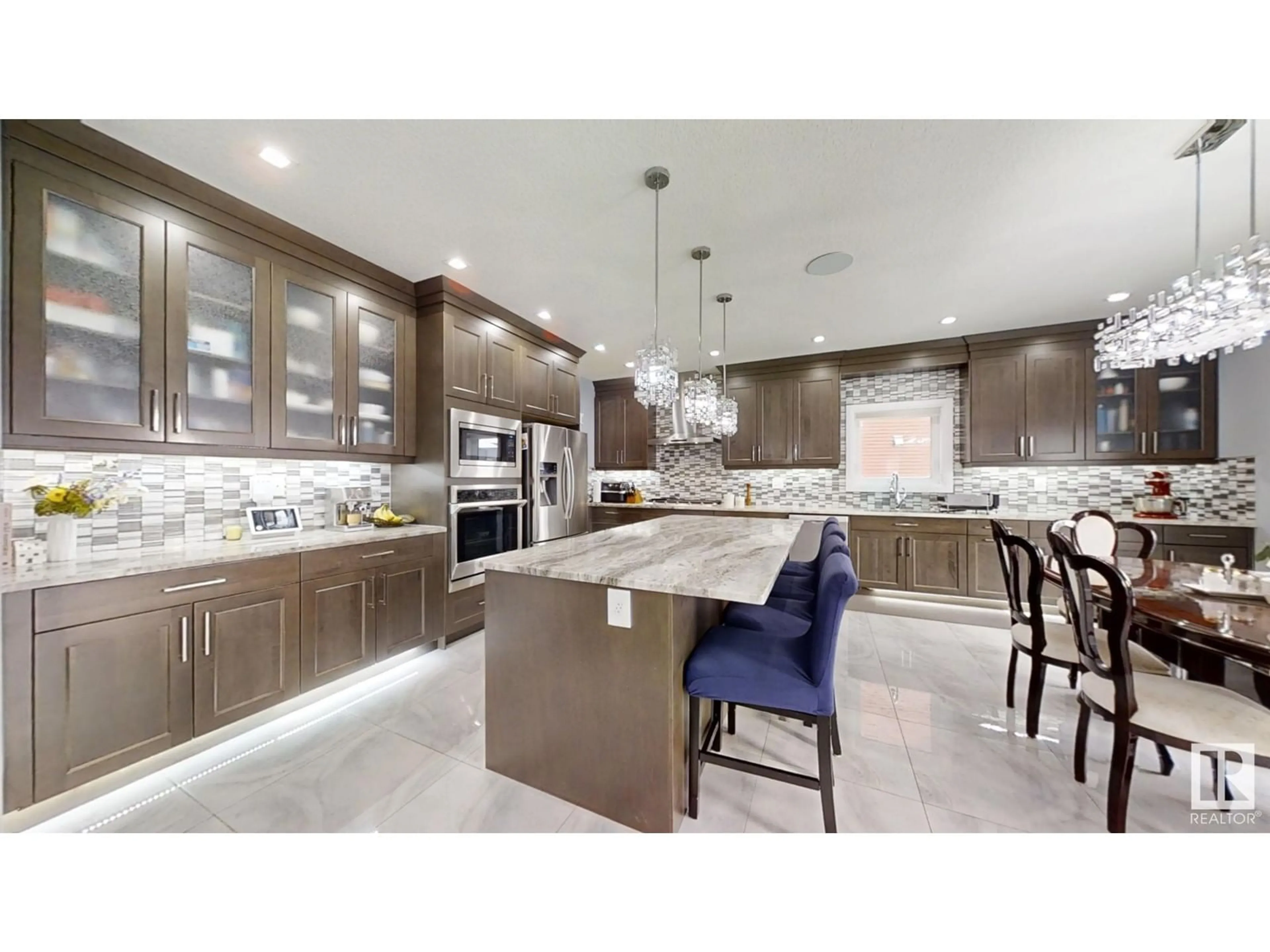 Contemporary kitchen, ceramic/tile floor for 1966 Adamson TC SW SW, Edmonton Alberta T6W1A8