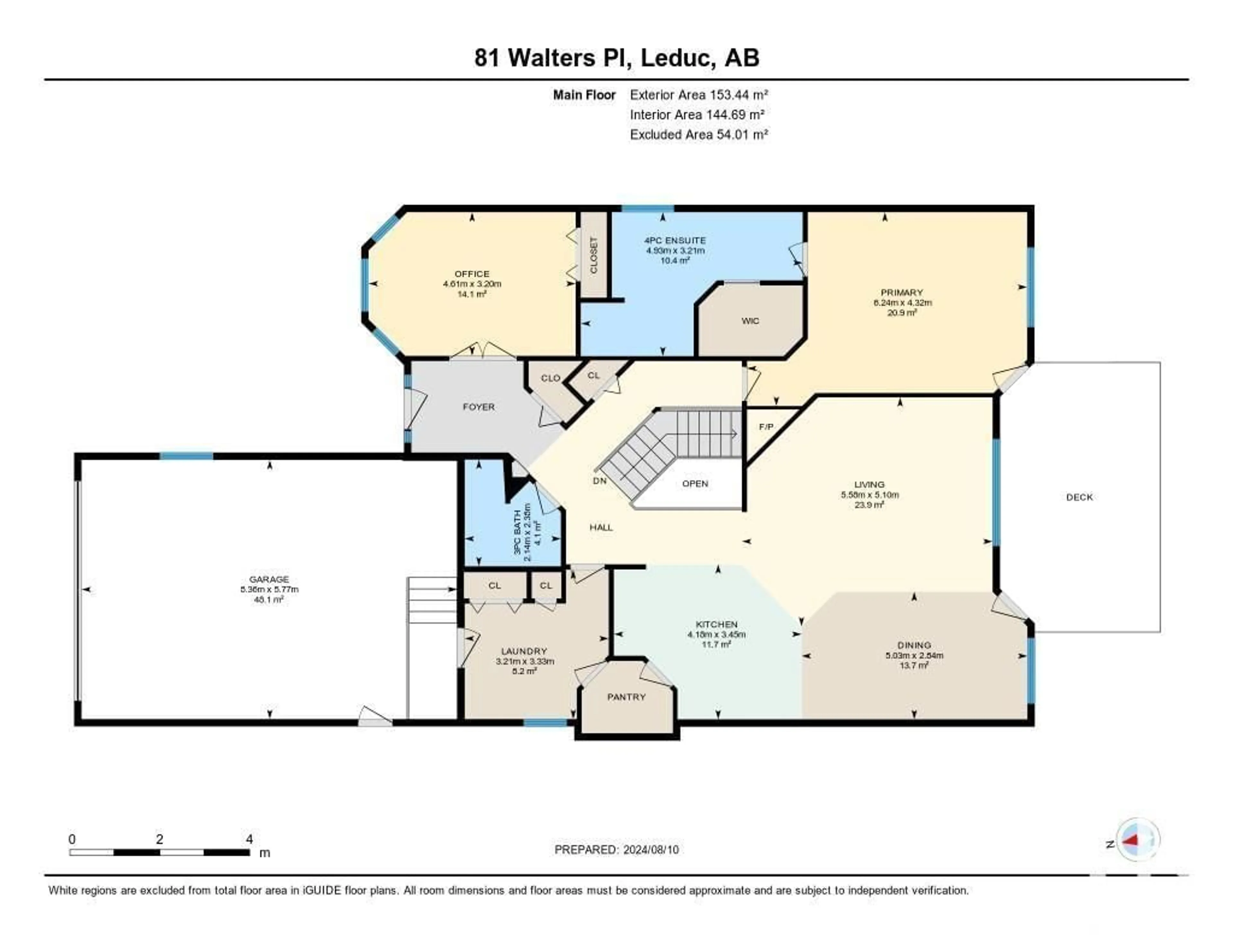 Floor plan for 81 WALTERS PL, Leduc Alberta T9E0G3