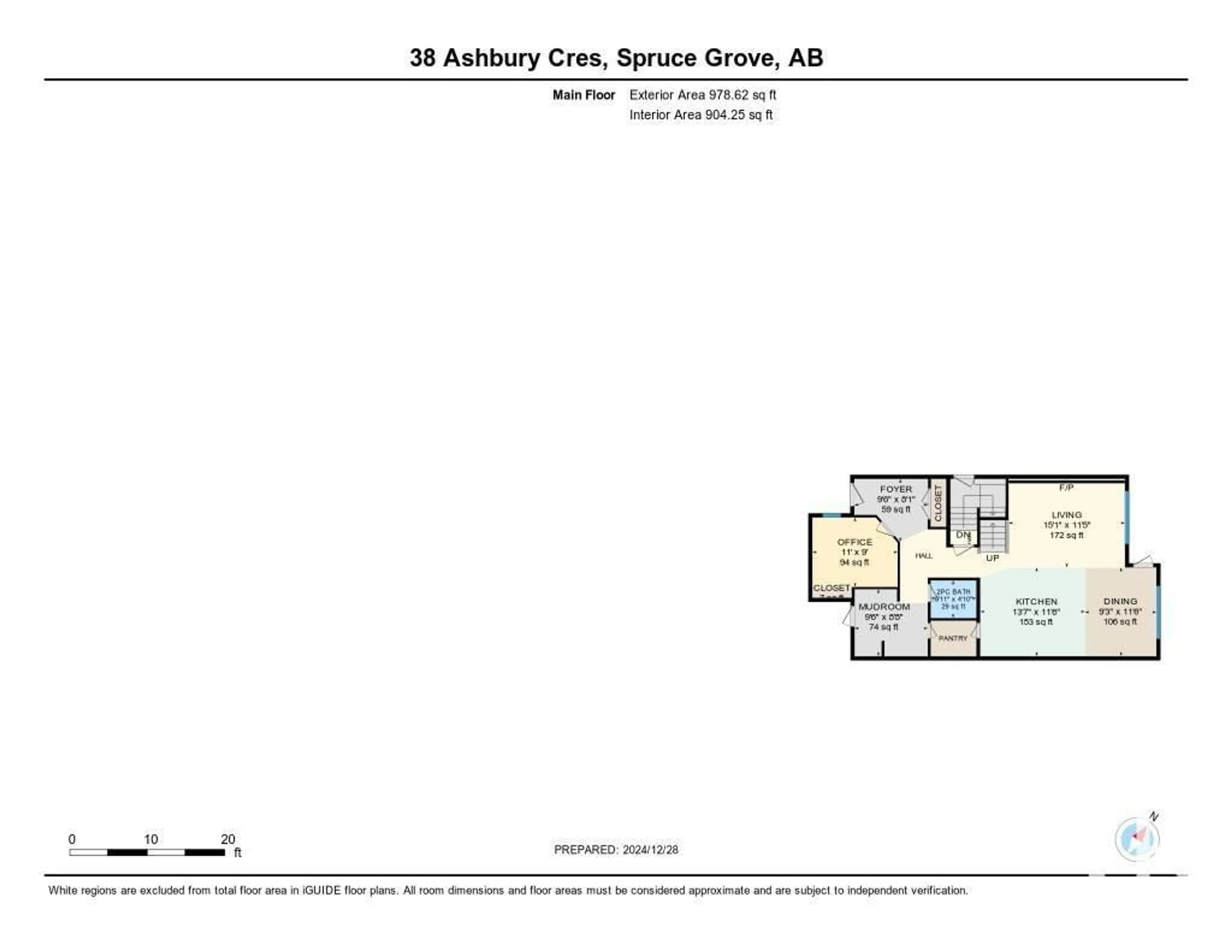 Floor plan for 38 ASHBURY CR, Spruce Grove Alberta T7X3C6