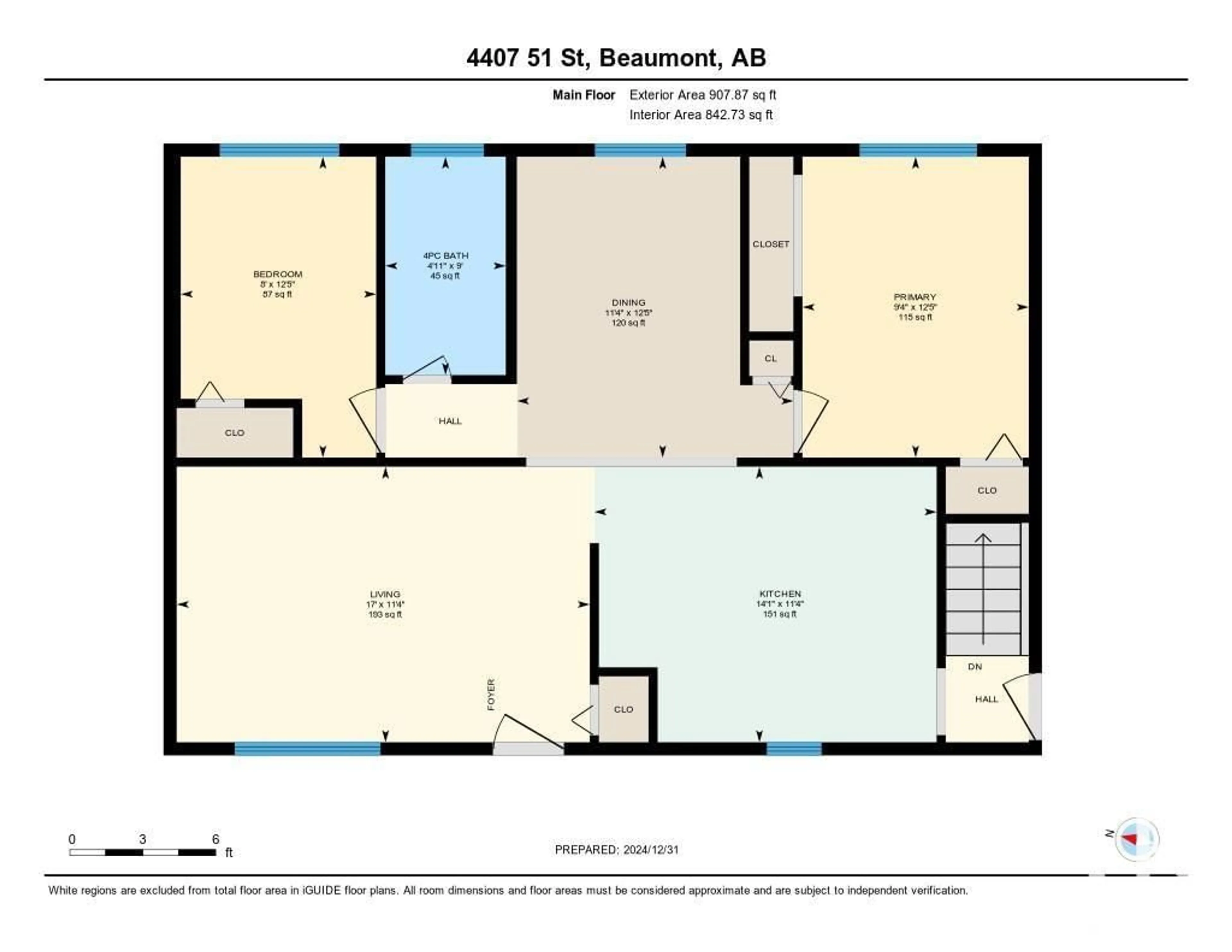 Floor plan for 4407 51 ST, Beaumont Alberta T4X1C7