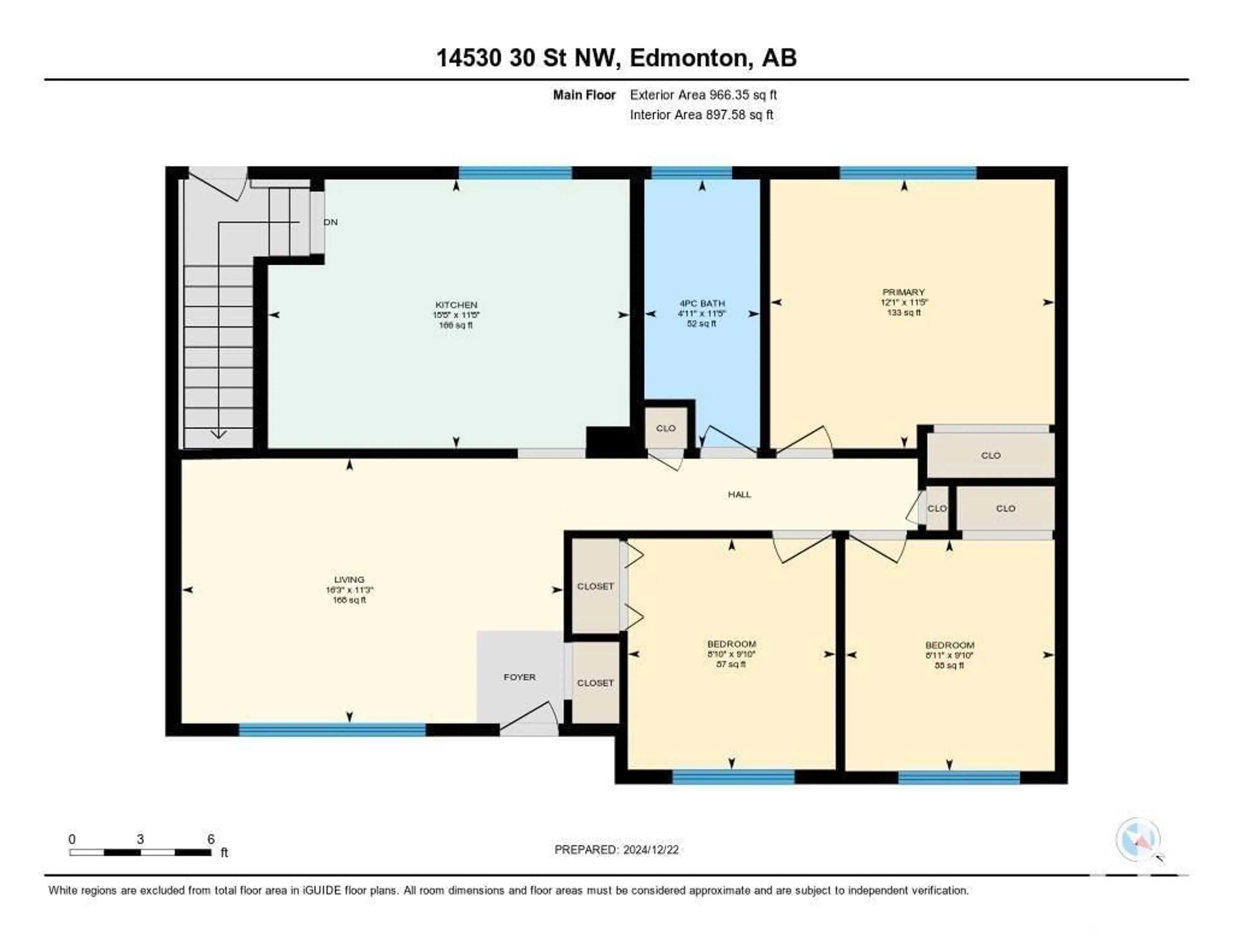 Floor plan for 14530 30 ST NW NW, Edmonton Alberta T5Y2C3