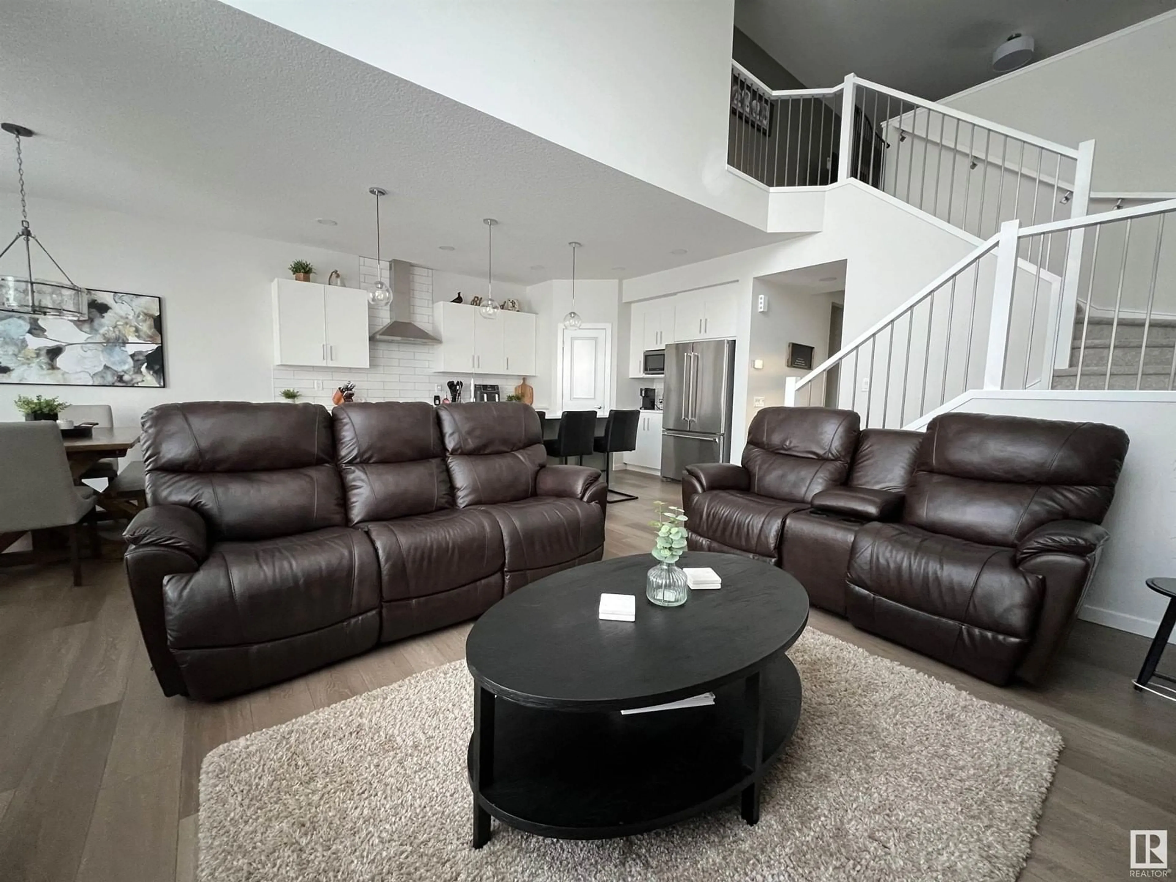 Living room with furniture, unknown for 147 Stiles BN, Leduc Alberta T9E1N8