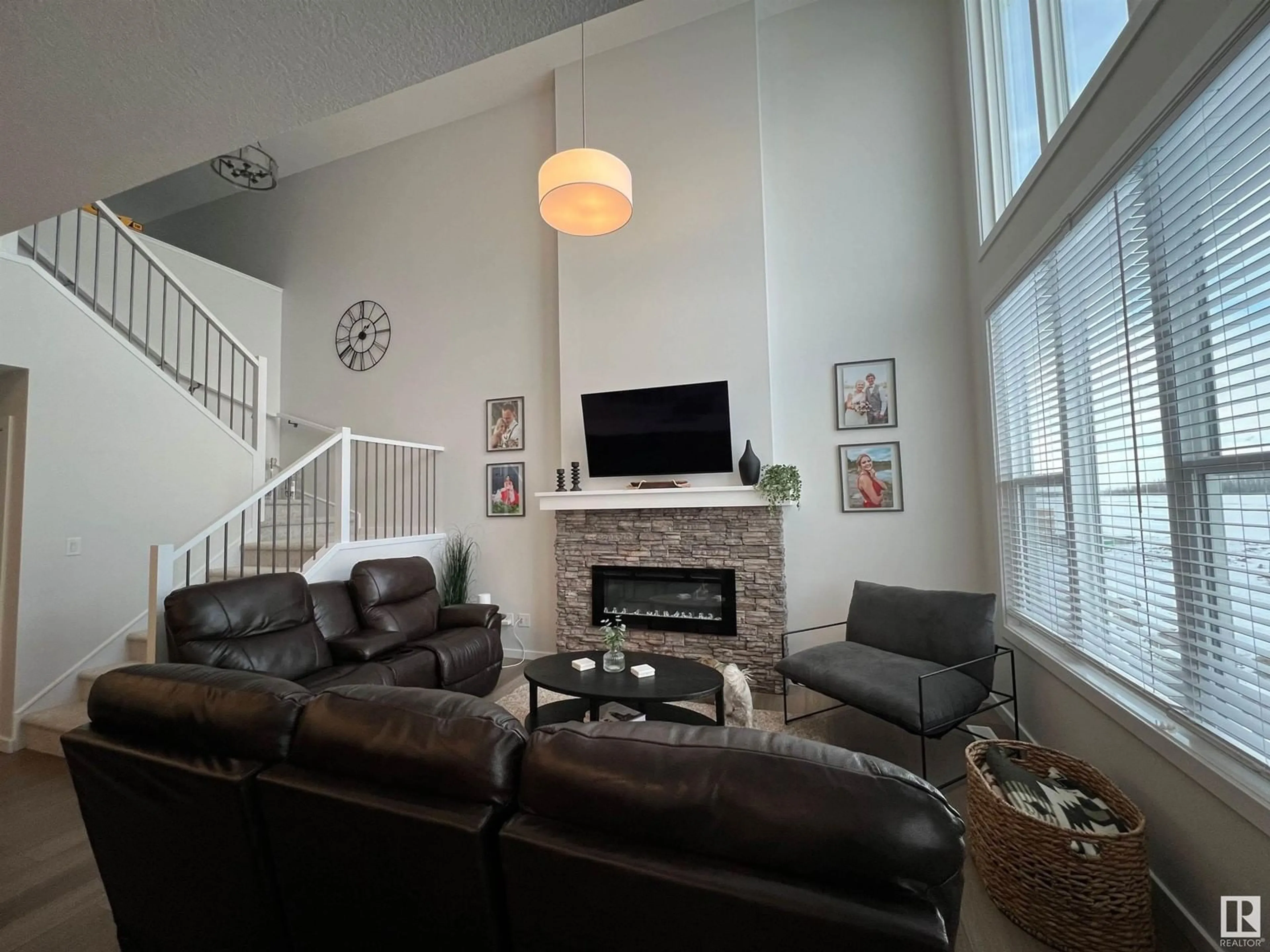 Living room with furniture, unknown for 147 Stiles BN, Leduc Alberta T9E1N8