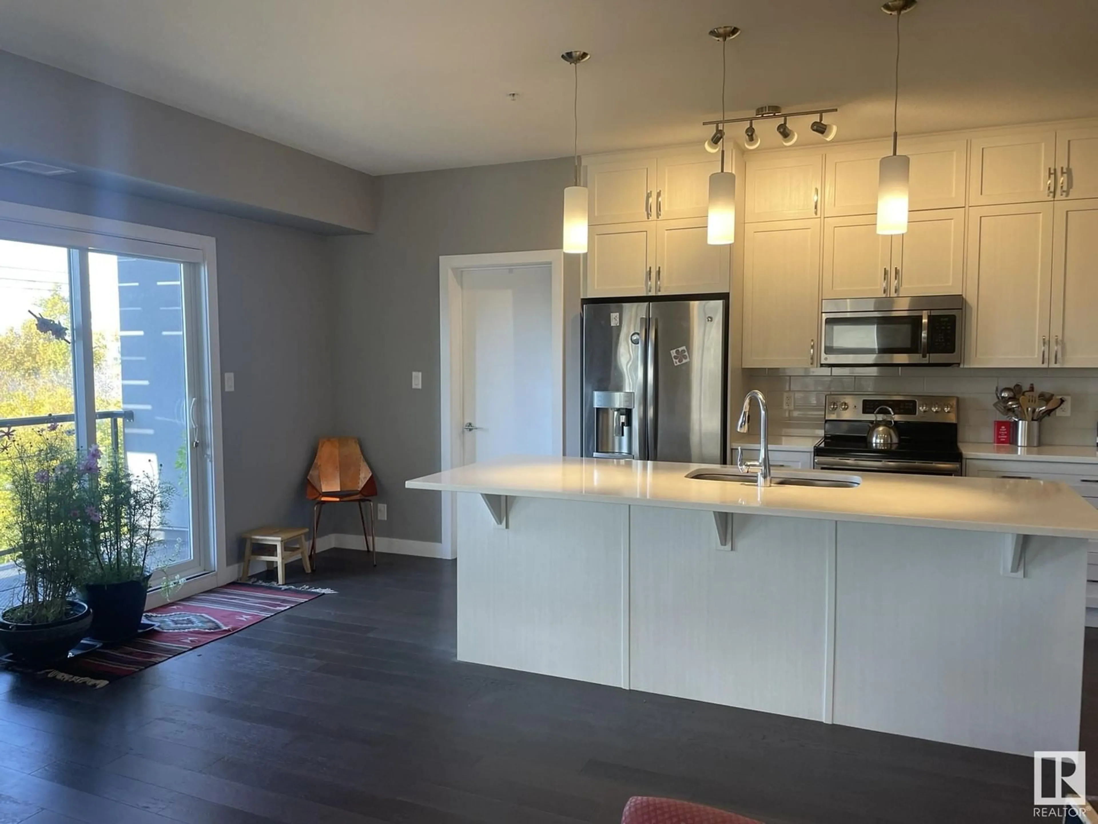 Open concept kitchen, unknown for #402 8525 91 ST NW NW, Edmonton Alberta T6C3N1