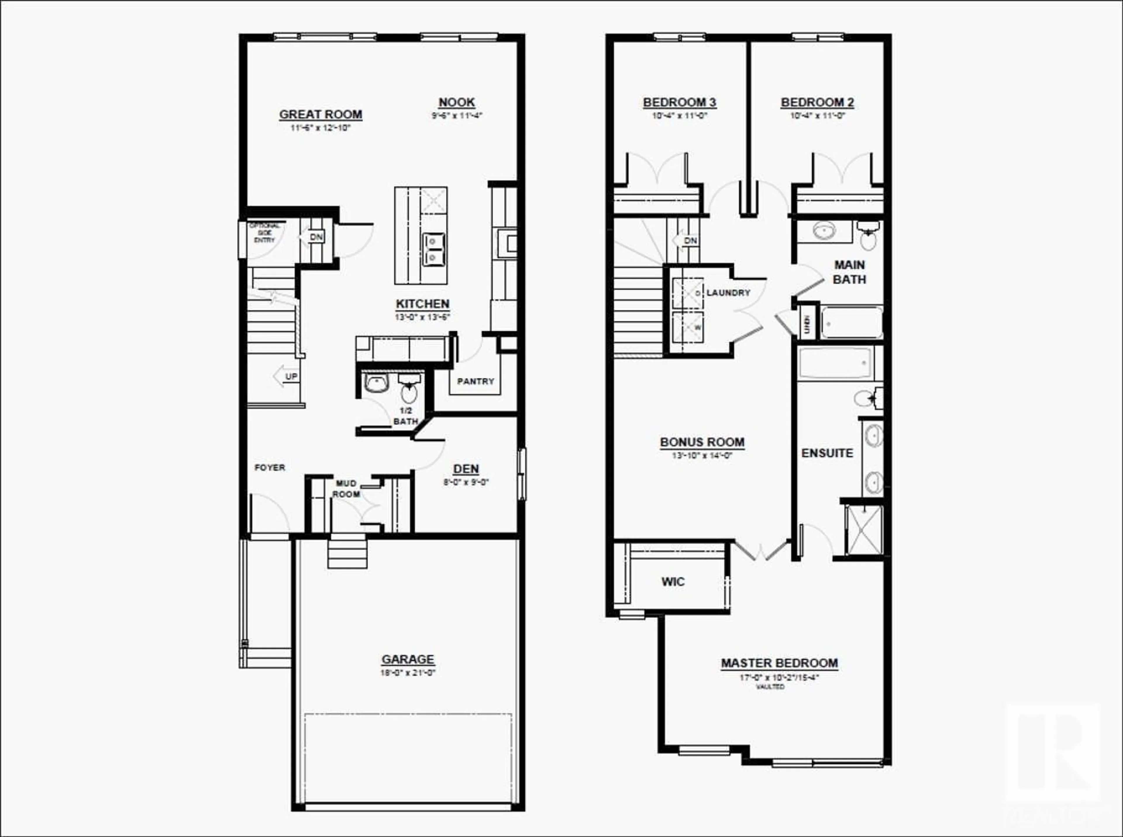 Floor plan for 3808 ERLANGER DR NW, Edmonton Alberta T6M1R8