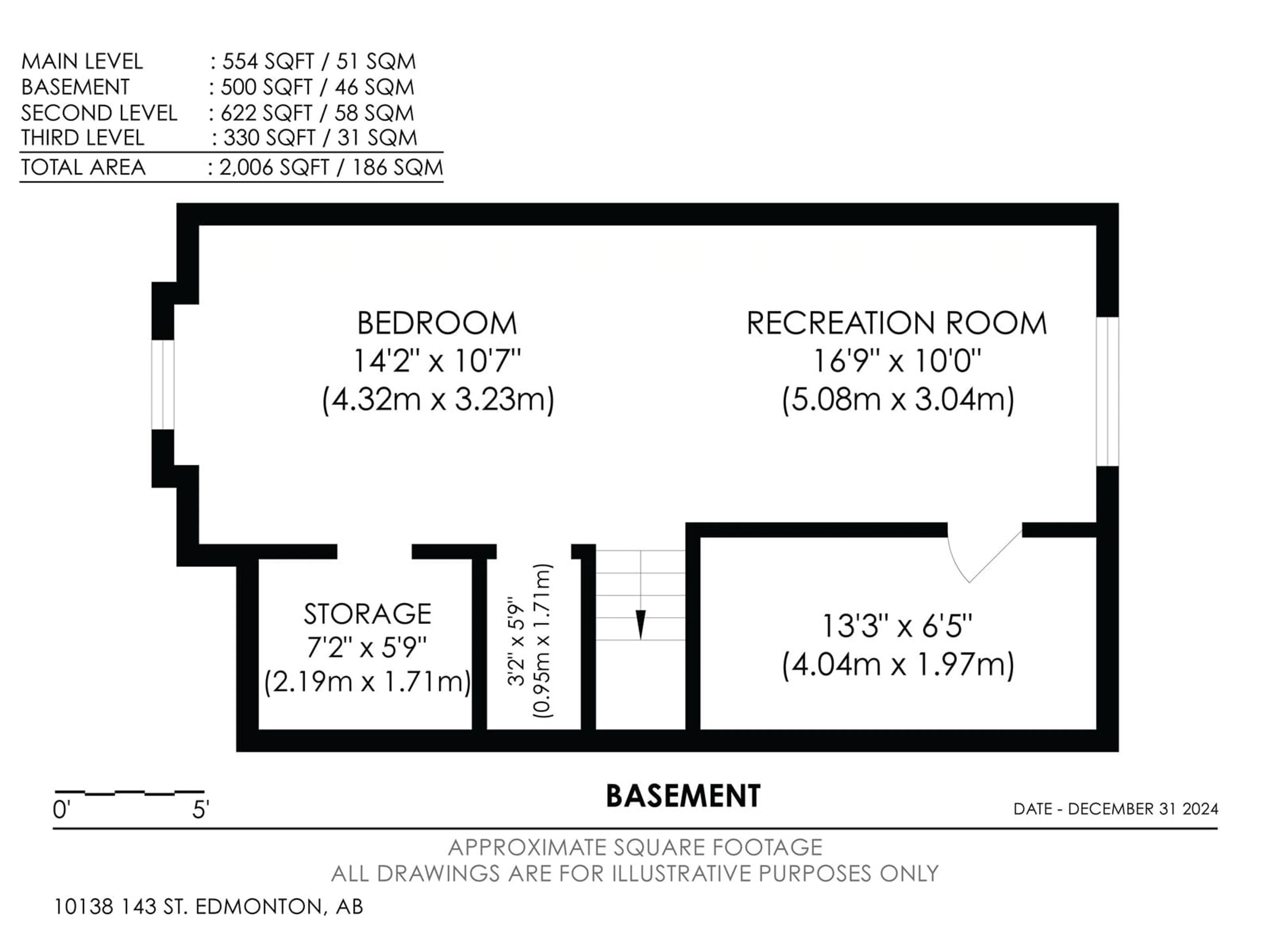 Floor plan for 10138 143 ST NW, Edmonton Alberta T5N2R9