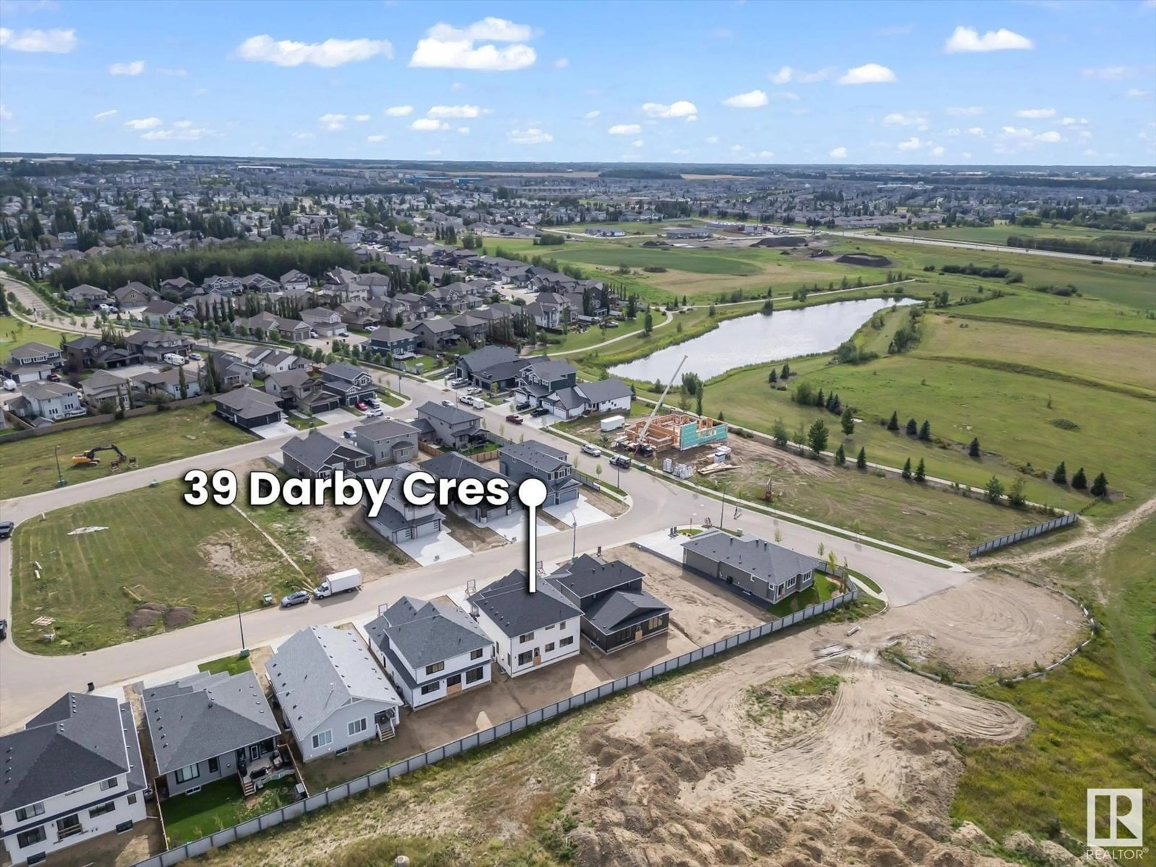 A pic from outside/outdoor area/front of a property/back of a property/a pic from drone, street for 39 DARBY CR, Spruce Grove Alberta T7X0W9