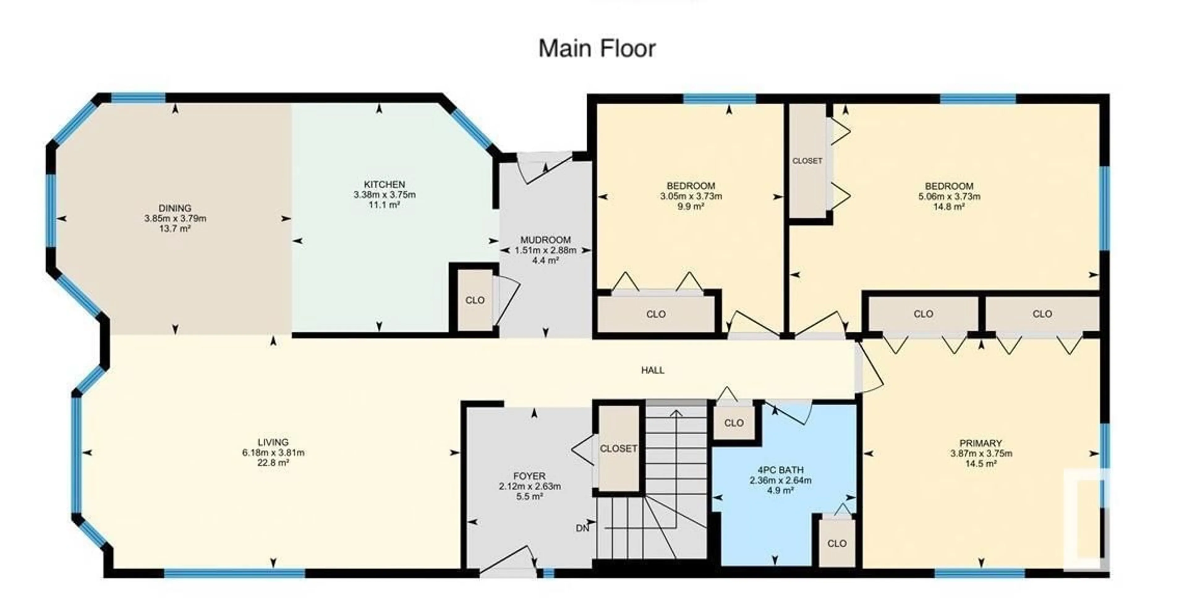 Floor plan for 4610 47 AV, Redwater Alberta T0A2V0