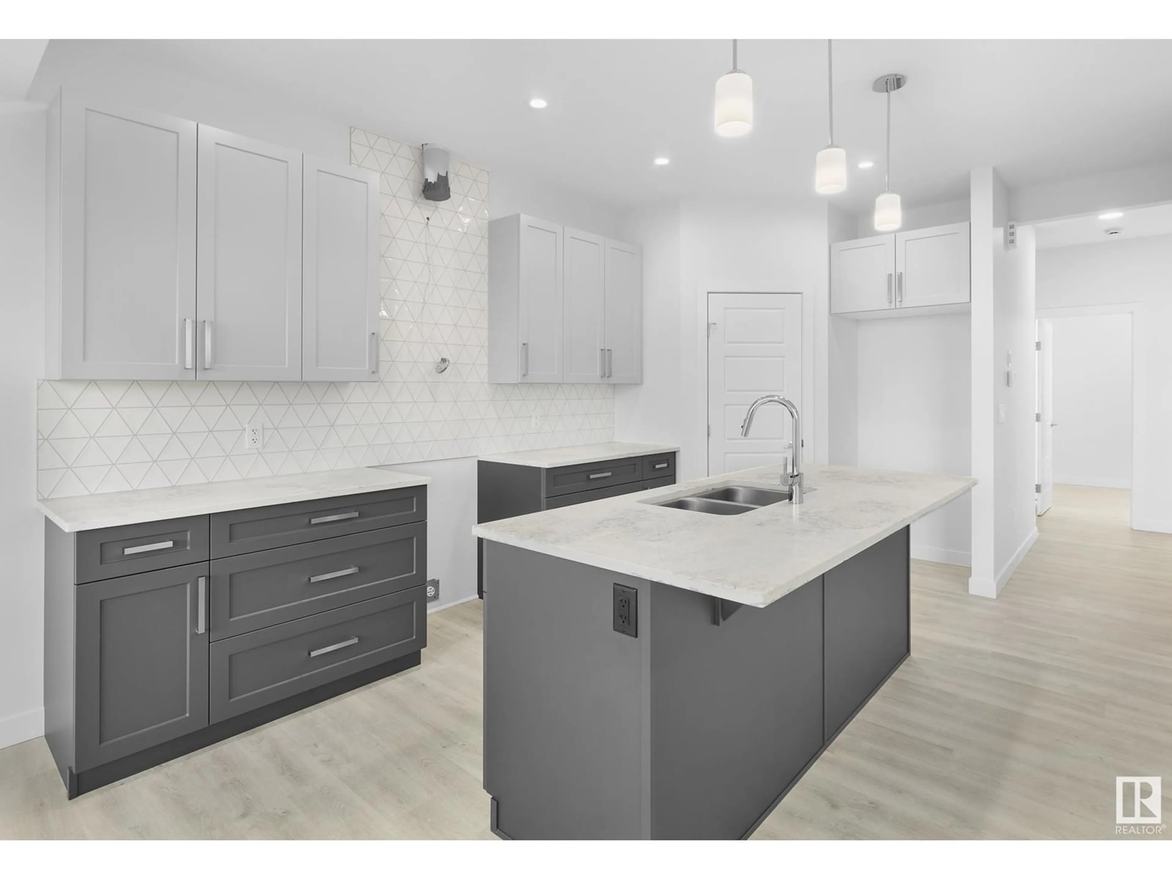 Open concept kitchen, ceramic/tile floor for 3344 169 ST SW, Edmonton Alberta T6W5M3