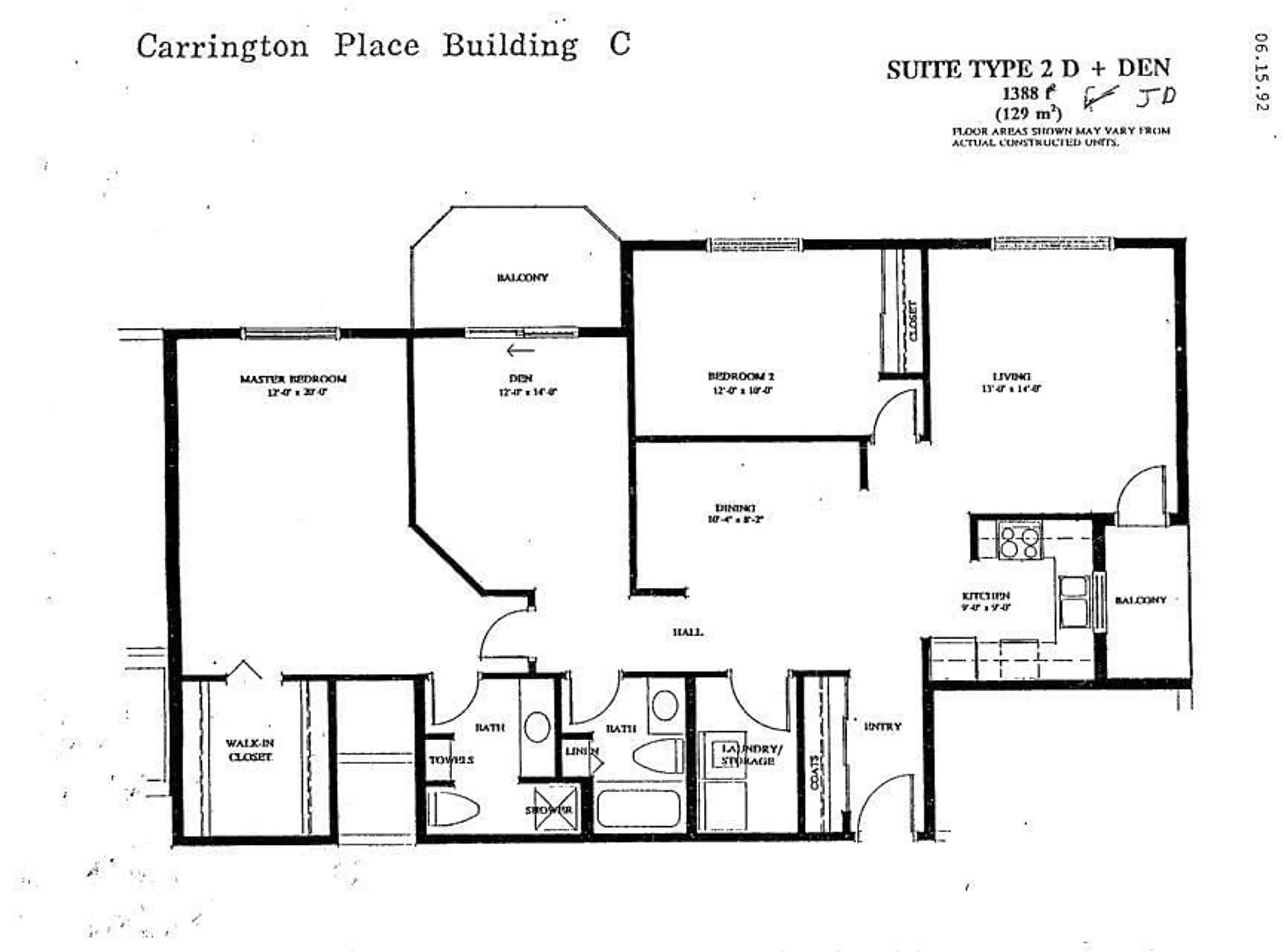 Floor plan for #214 18020 95 AV NW, Edmonton Alberta T5T5W3