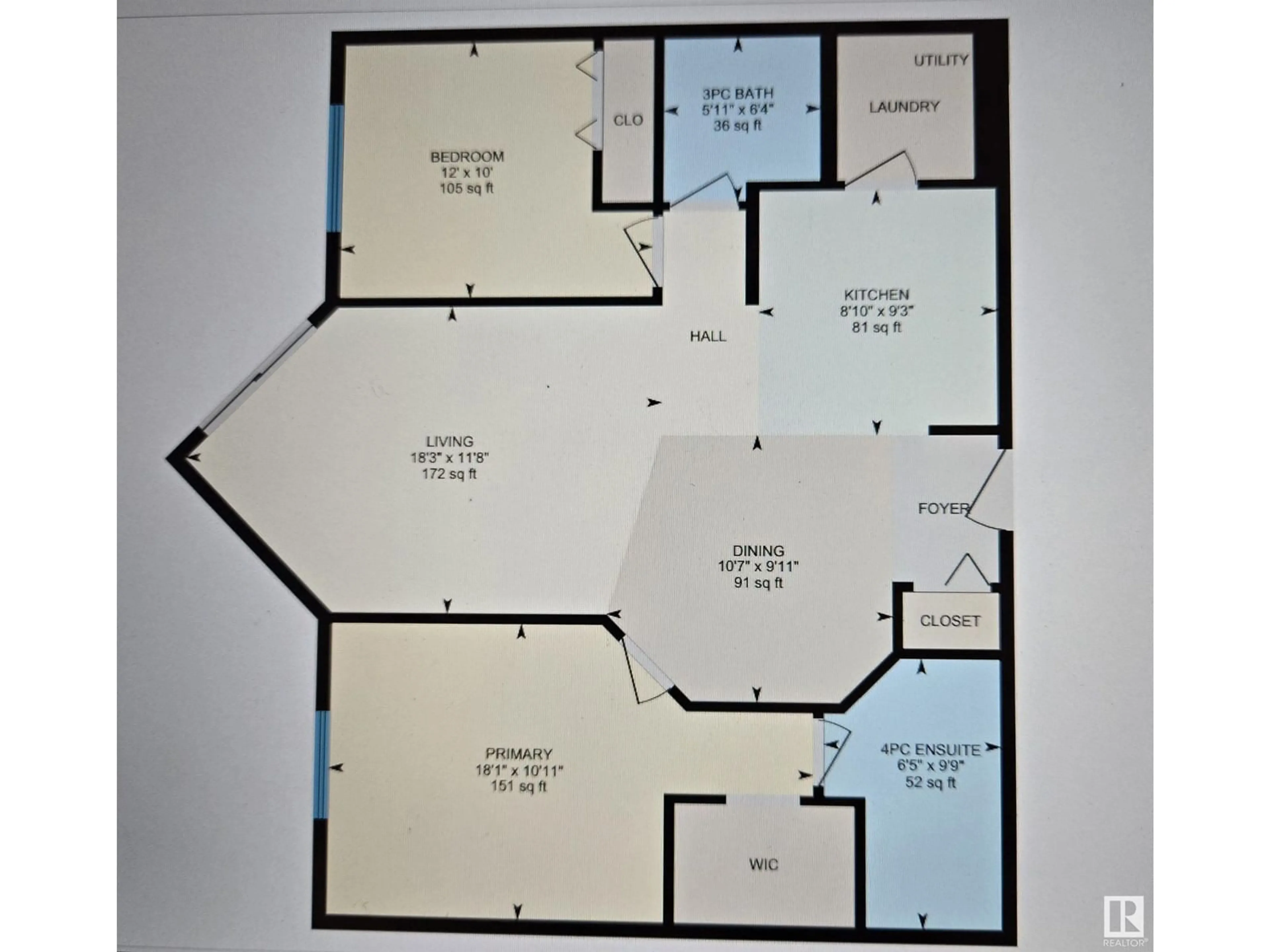 Floor plan for #113 13111 140 AV NW, Edmonton Alberta T6V0B1