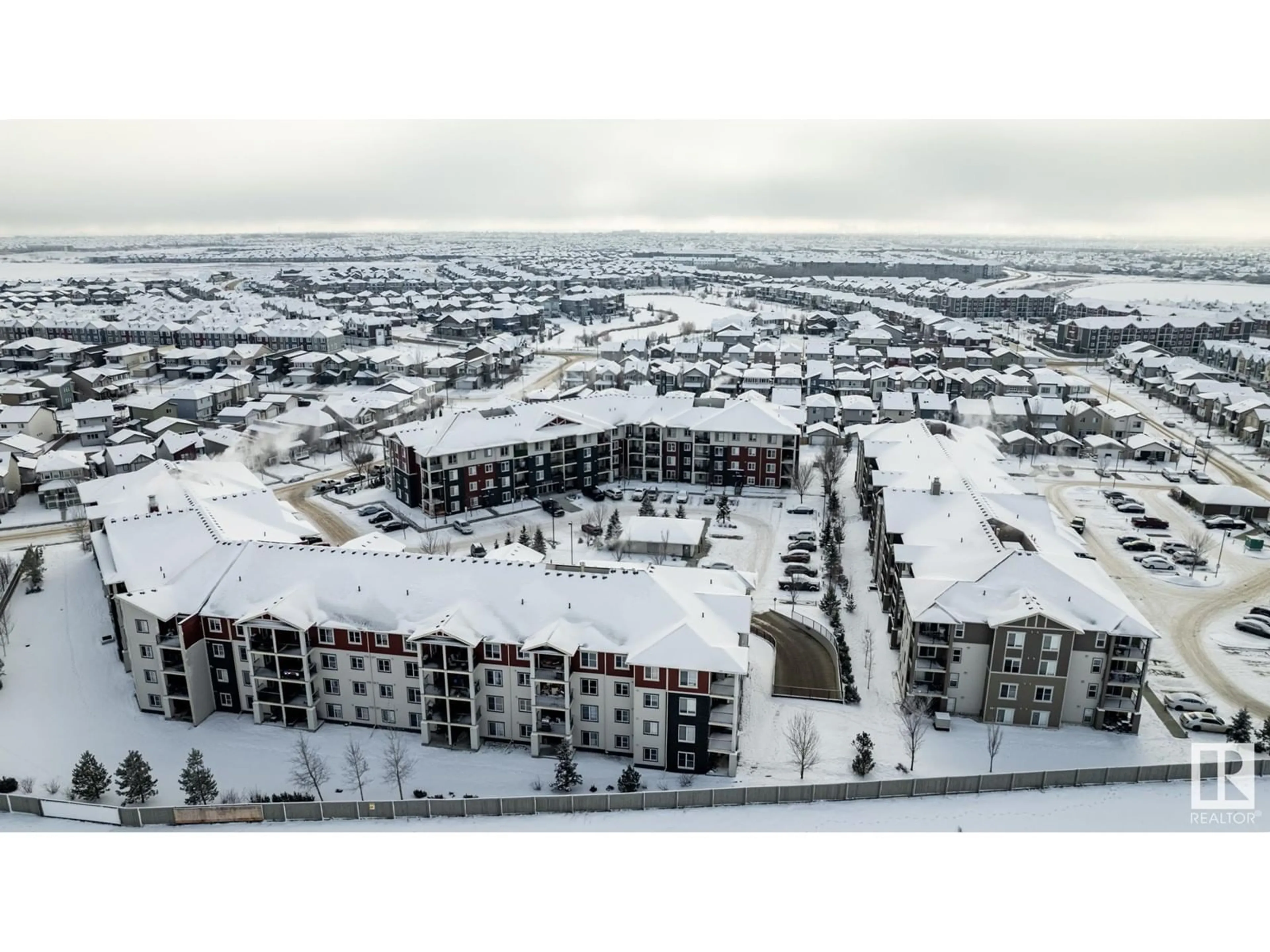 A pic from outside/outdoor area/front of a property/back of a property/a pic from drone, city buildings view from balcony for #122 18126 77 ST NW, Edmonton Alberta T5Z0N7