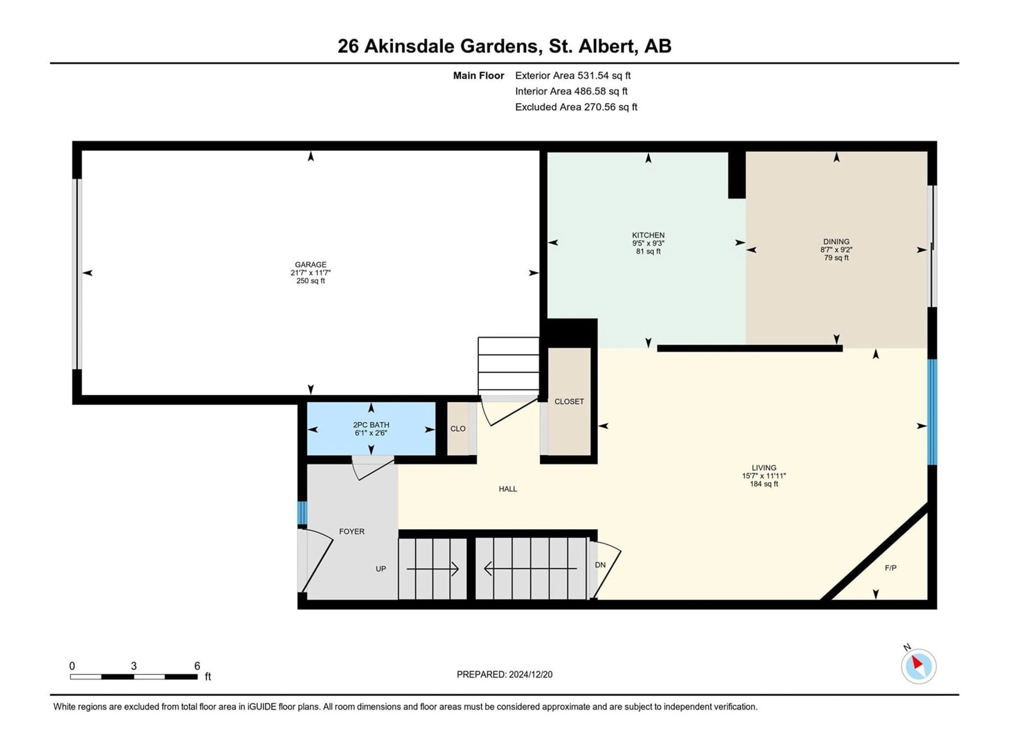 Floor plan for 26 AKINSDALE GD, St. Albert Alberta T8N3M6