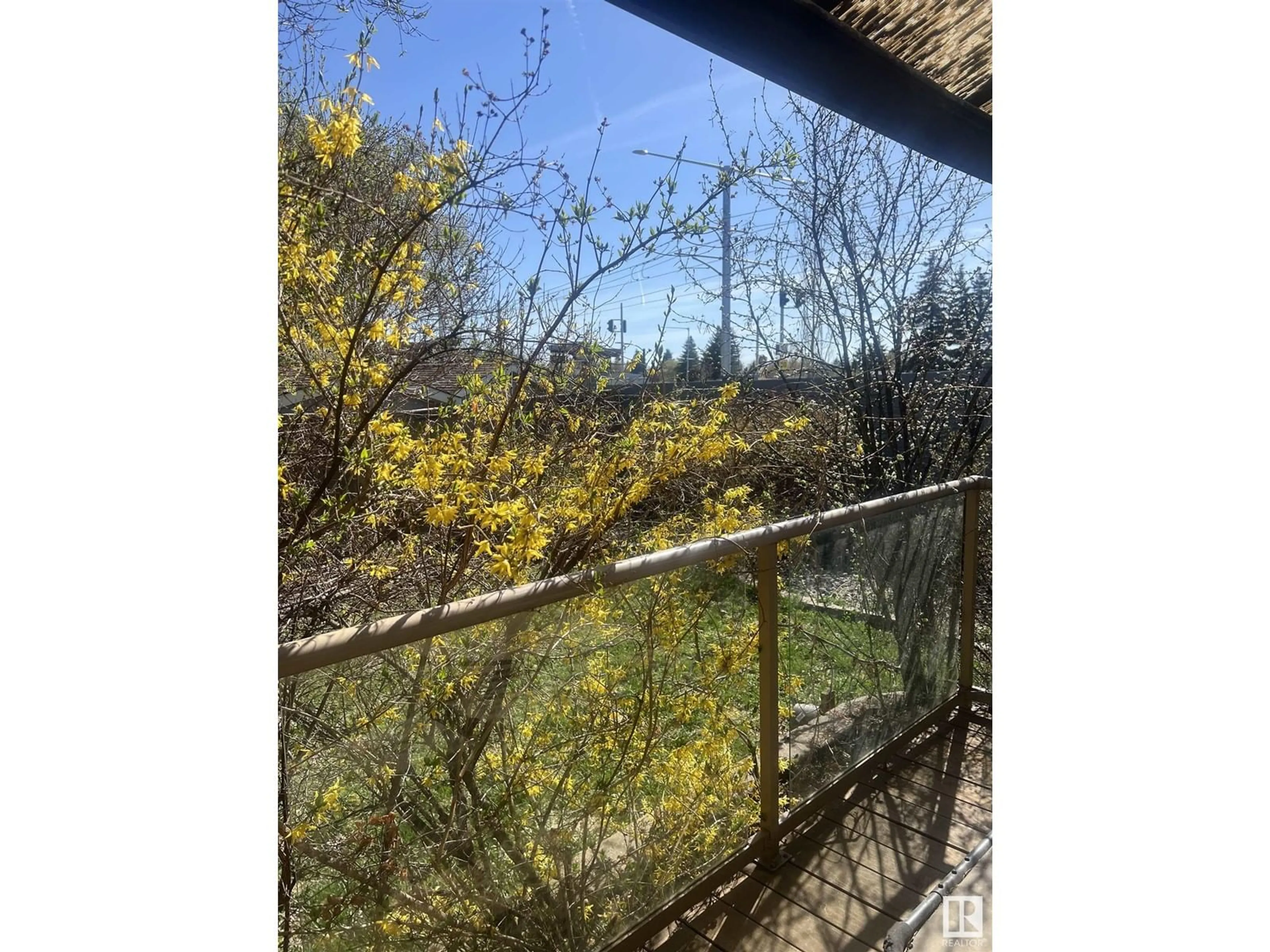 Balcony in the apartment, forest/trees view for 235 GRAND MEADOW CR, Edmonton Alberta T6L1W9