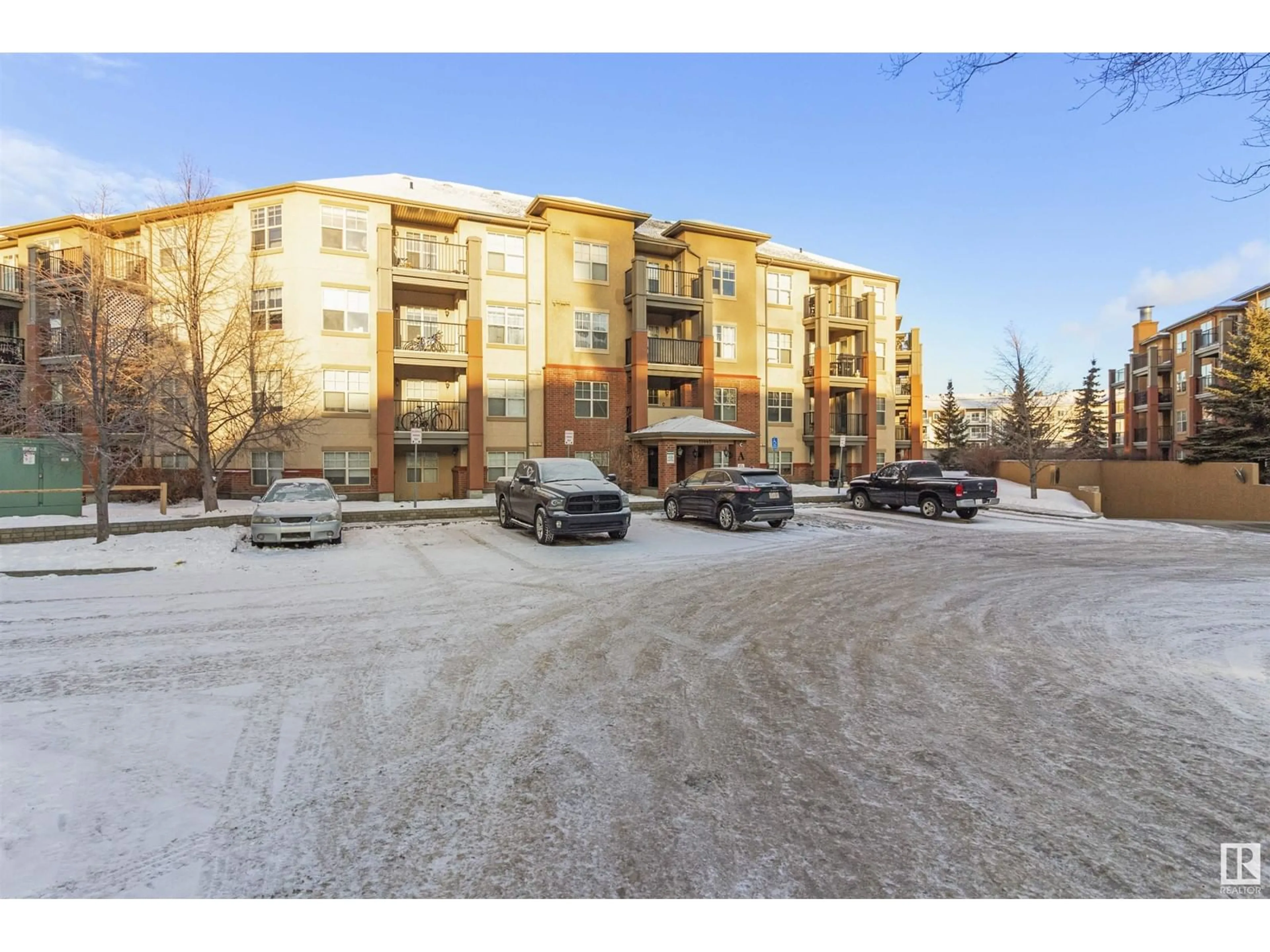 A pic from outside/outdoor area/front of a property/back of a property/a pic from drone, unknown for #316 11445 ELLERSLIE RD SW, Edmonton Alberta T6W1T1