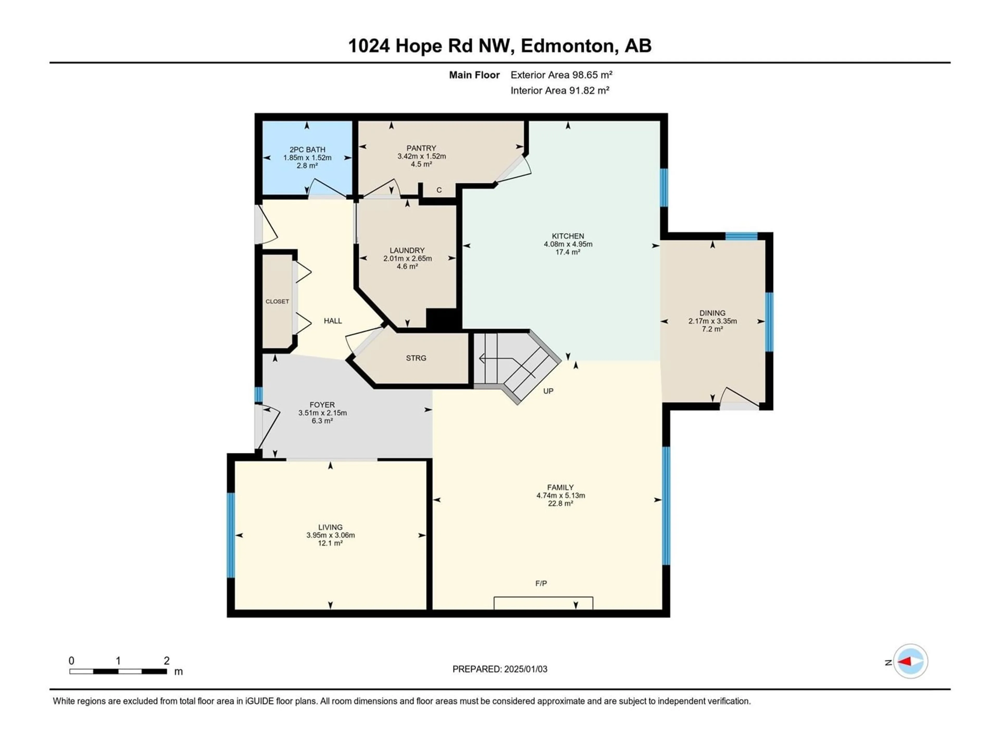 Floor plan for 1024 HOPE RD NW, Edmonton Alberta T6M3A1