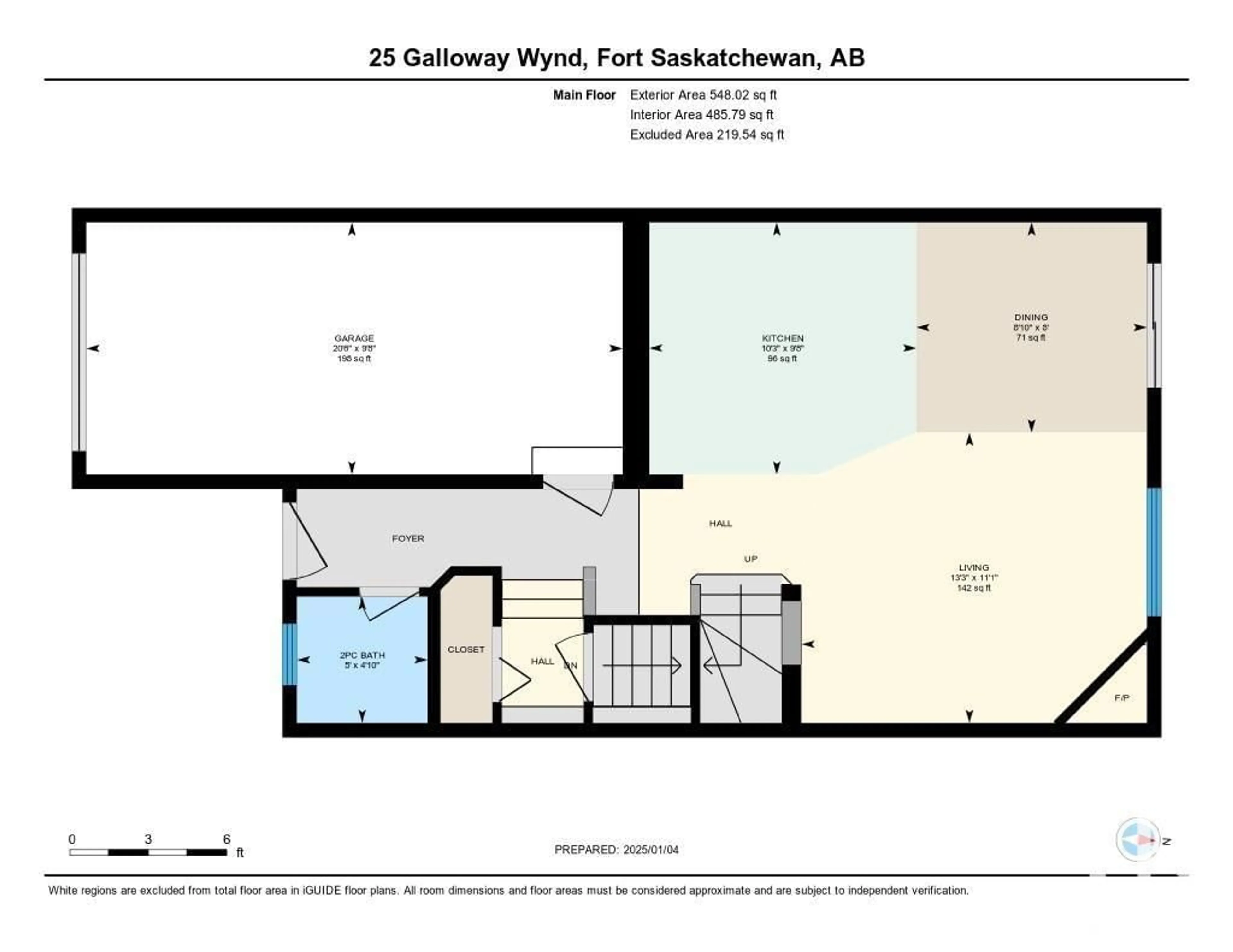 Floor plan for 25 GALLOWAY WD, Fort Saskatchewan Alberta T8L0A3