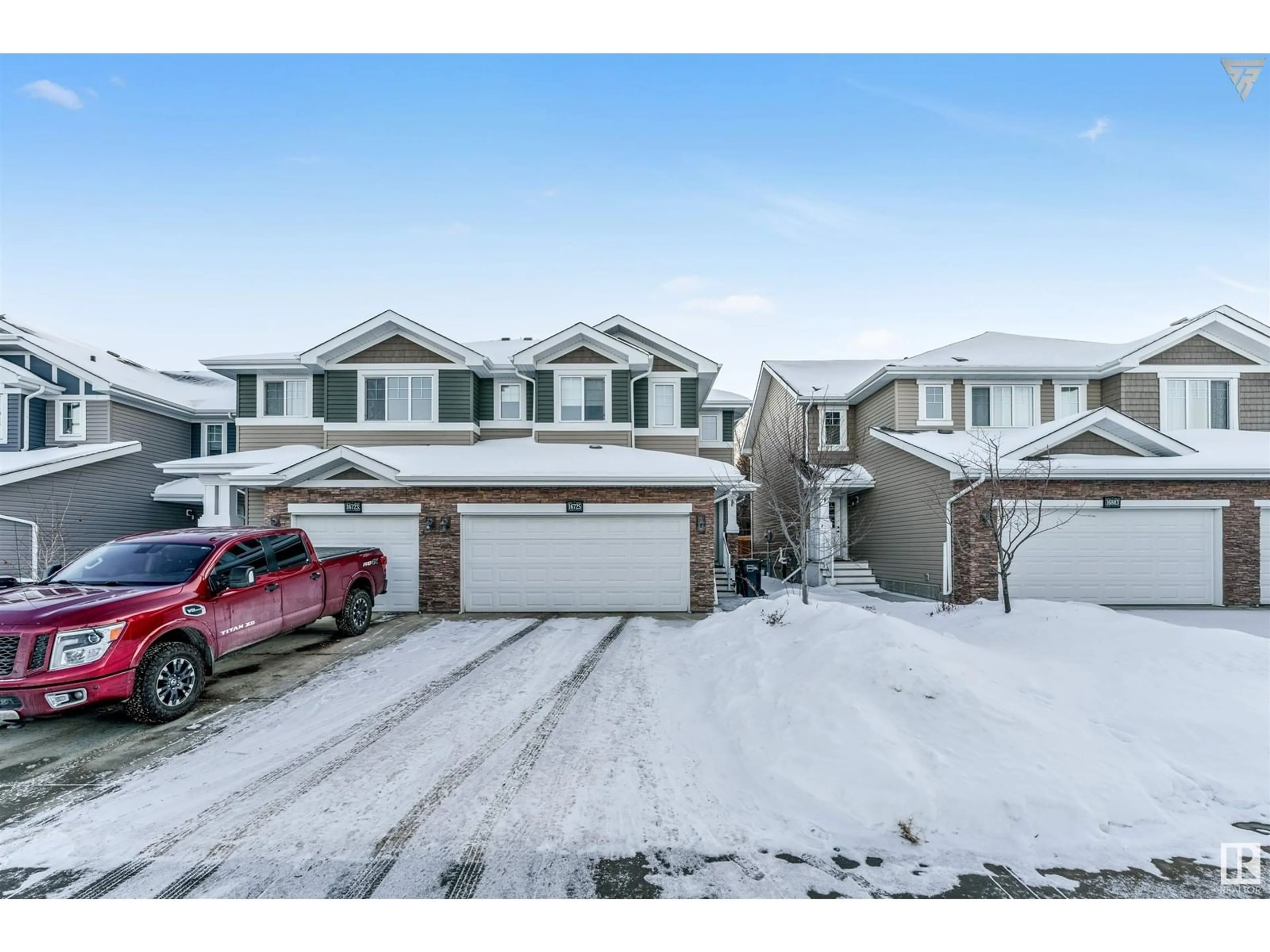 A pic from outside/outdoor area/front of a property/back of a property/a pic from drone, street for 16725 18 AV SW, Edmonton Alberta T6W3R7