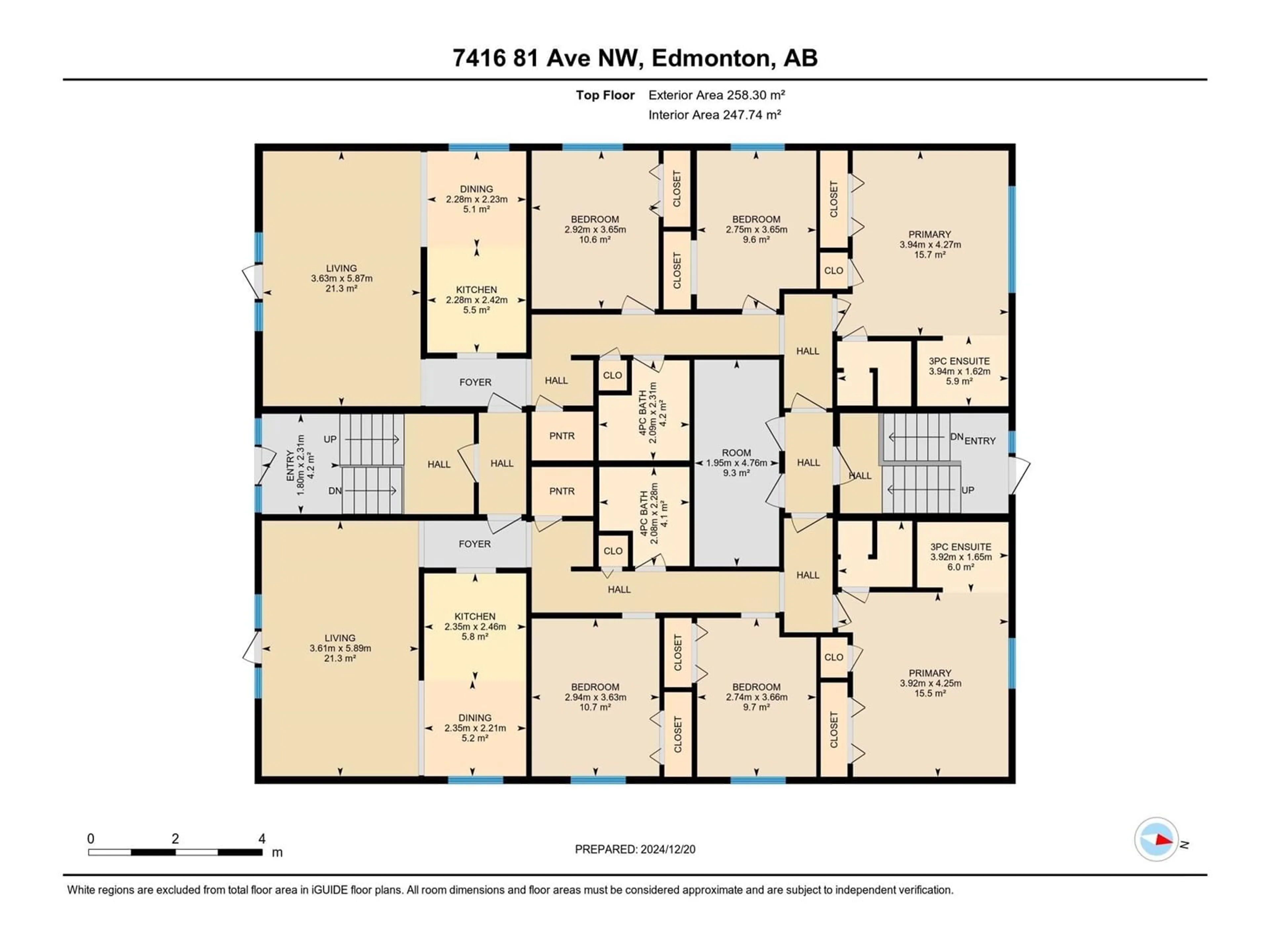 Floor plan for 7416 81 AV NW, Edmonton Alberta T6B0E2