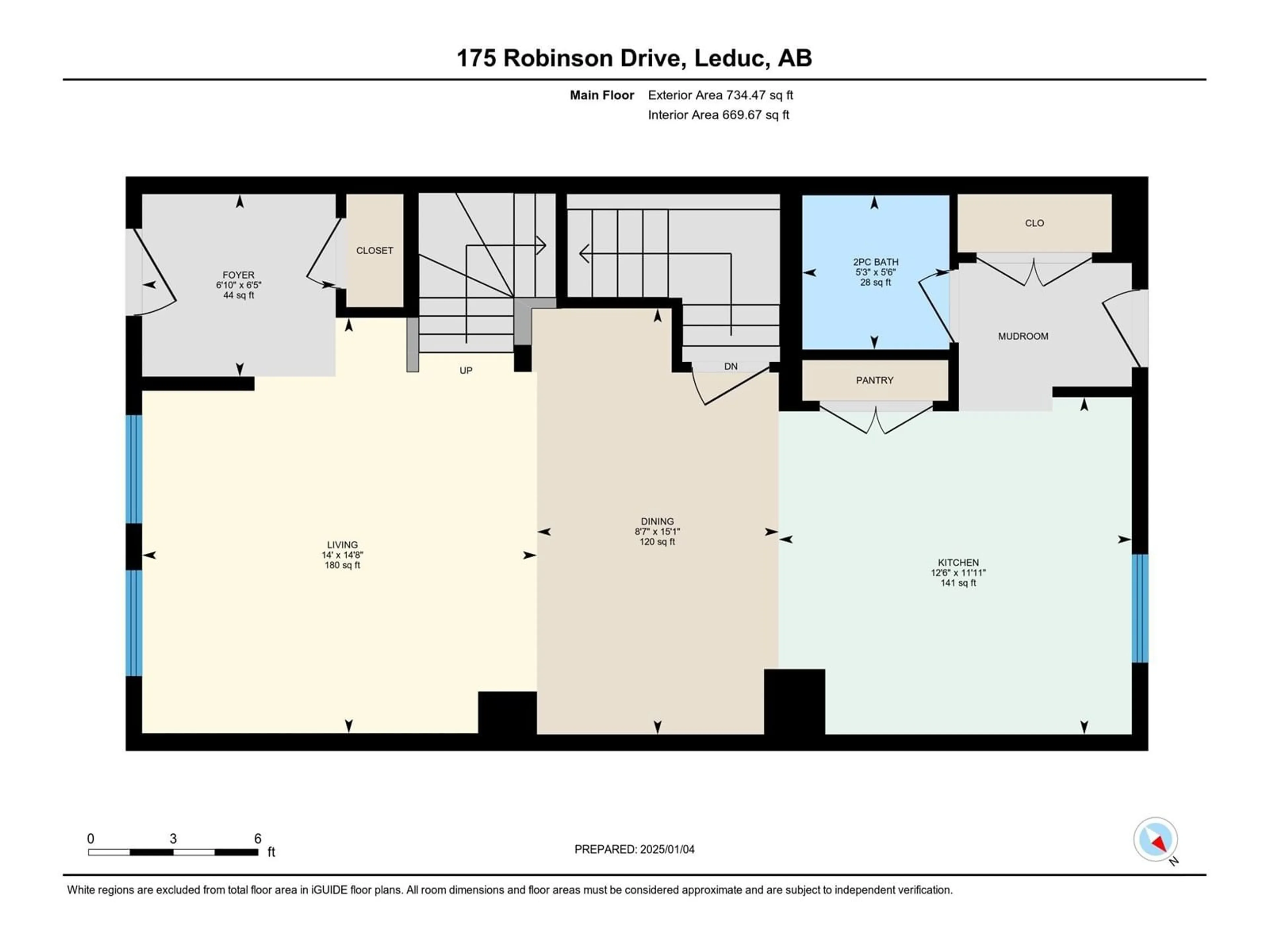 Floor plan for 175 ROBINSON DR, Leduc Alberta T9E1G5