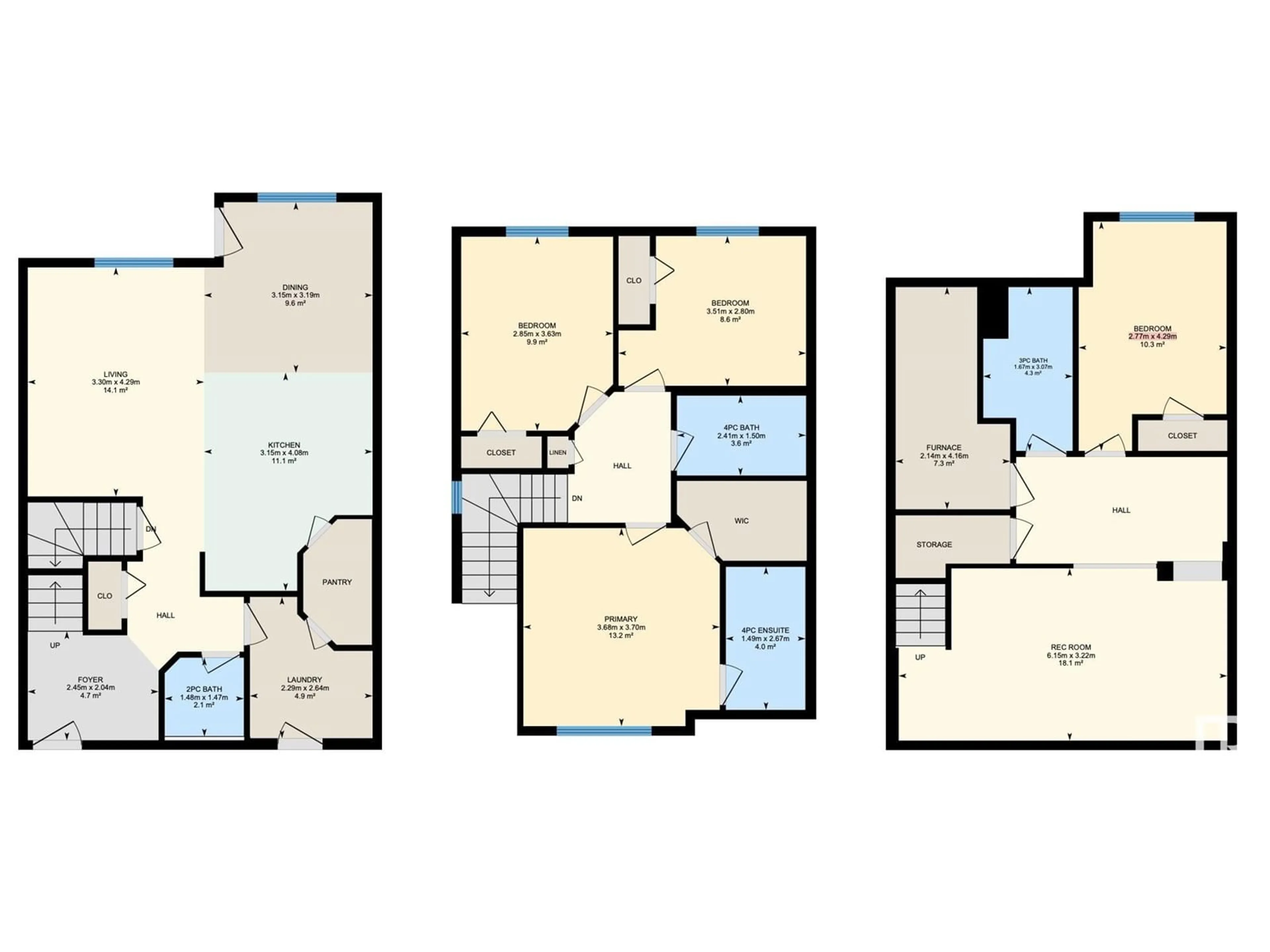 Floor plan for 163 RUE MONIQUE, Beaumont Alberta T4X0G3