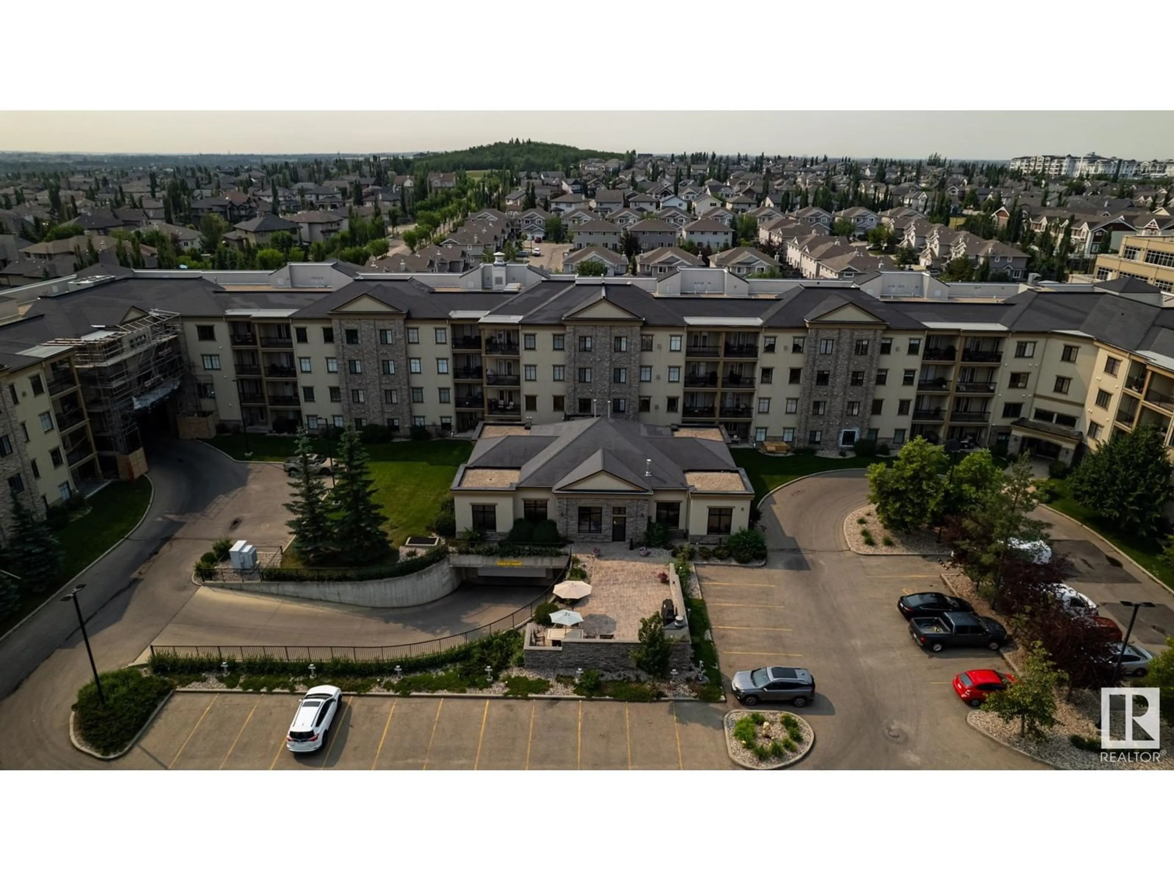 A pic from outside/outdoor area/front of a property/back of a property/a pic from drone, city buildings view from balcony for #127 160 MAGRATH RD NW, Edmonton Alberta T6R3T7