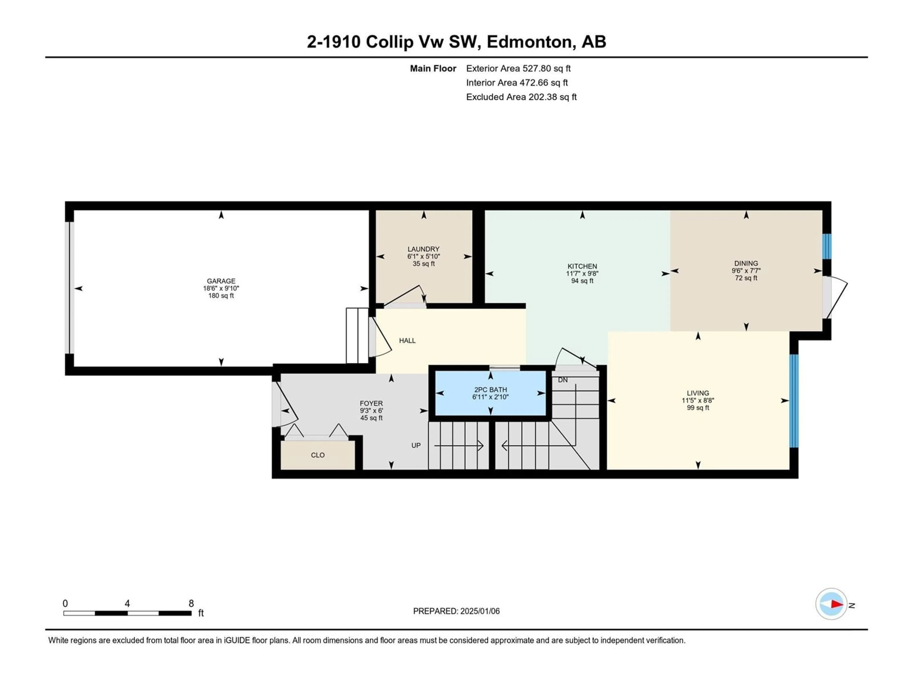 Floor plan for #2 1910 COLLIP VIEW VW SW, Edmonton Alberta T6W5H4