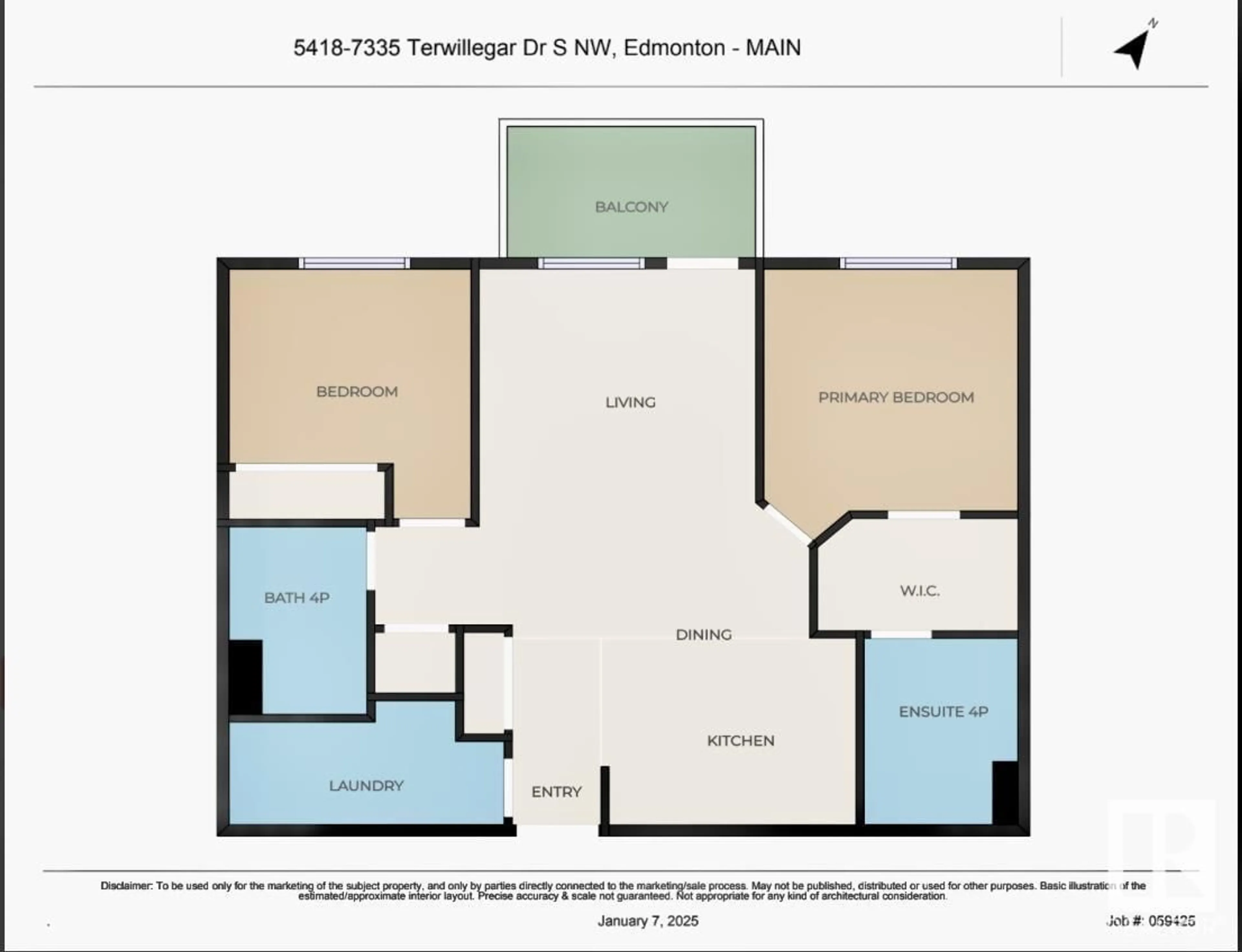 Floor plan for #5418 7335 South Terwillegar DR NW, Edmonton Alberta T6R0M1