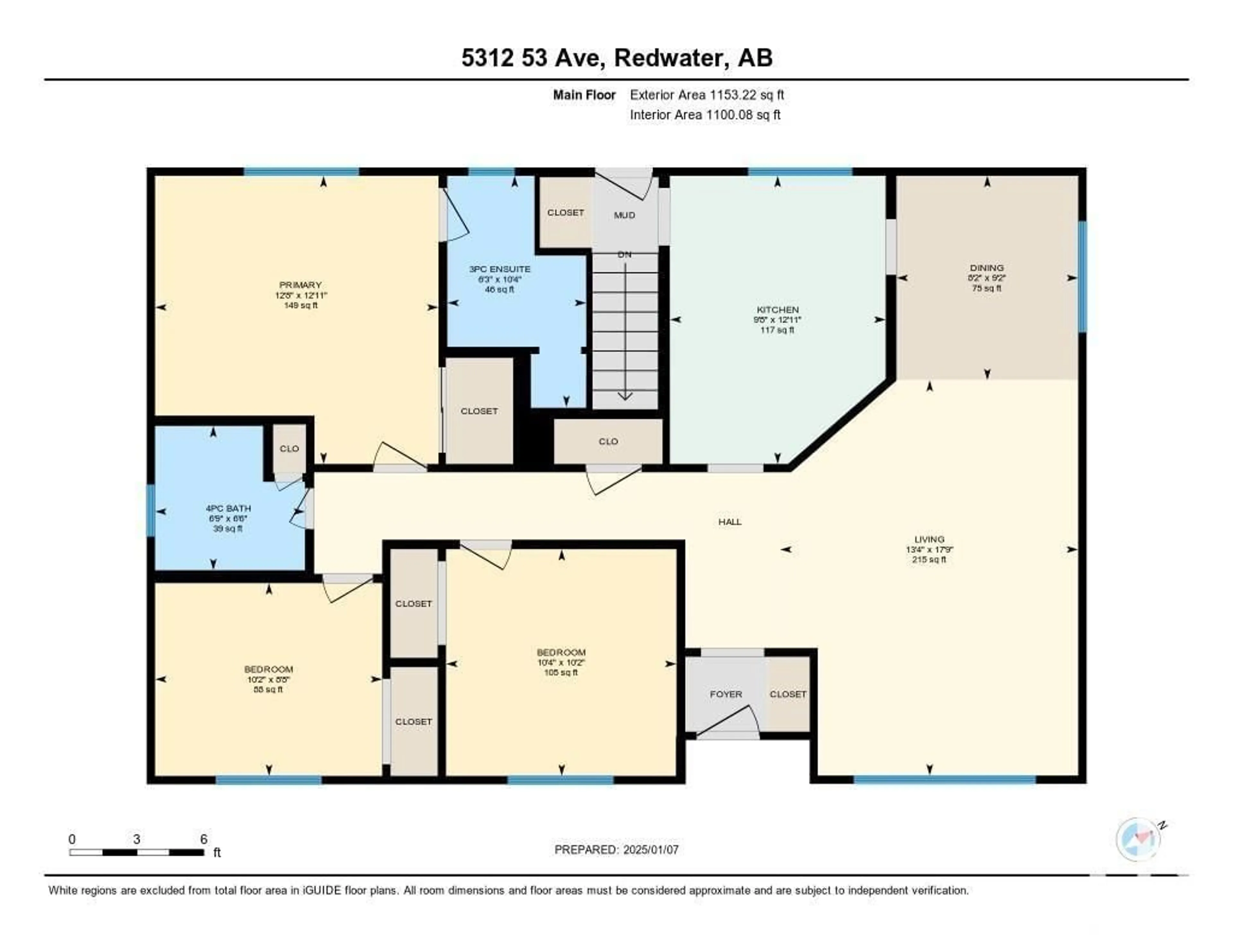 Floor plan for 5312 53 AV, Redwater Alberta T0A2W0