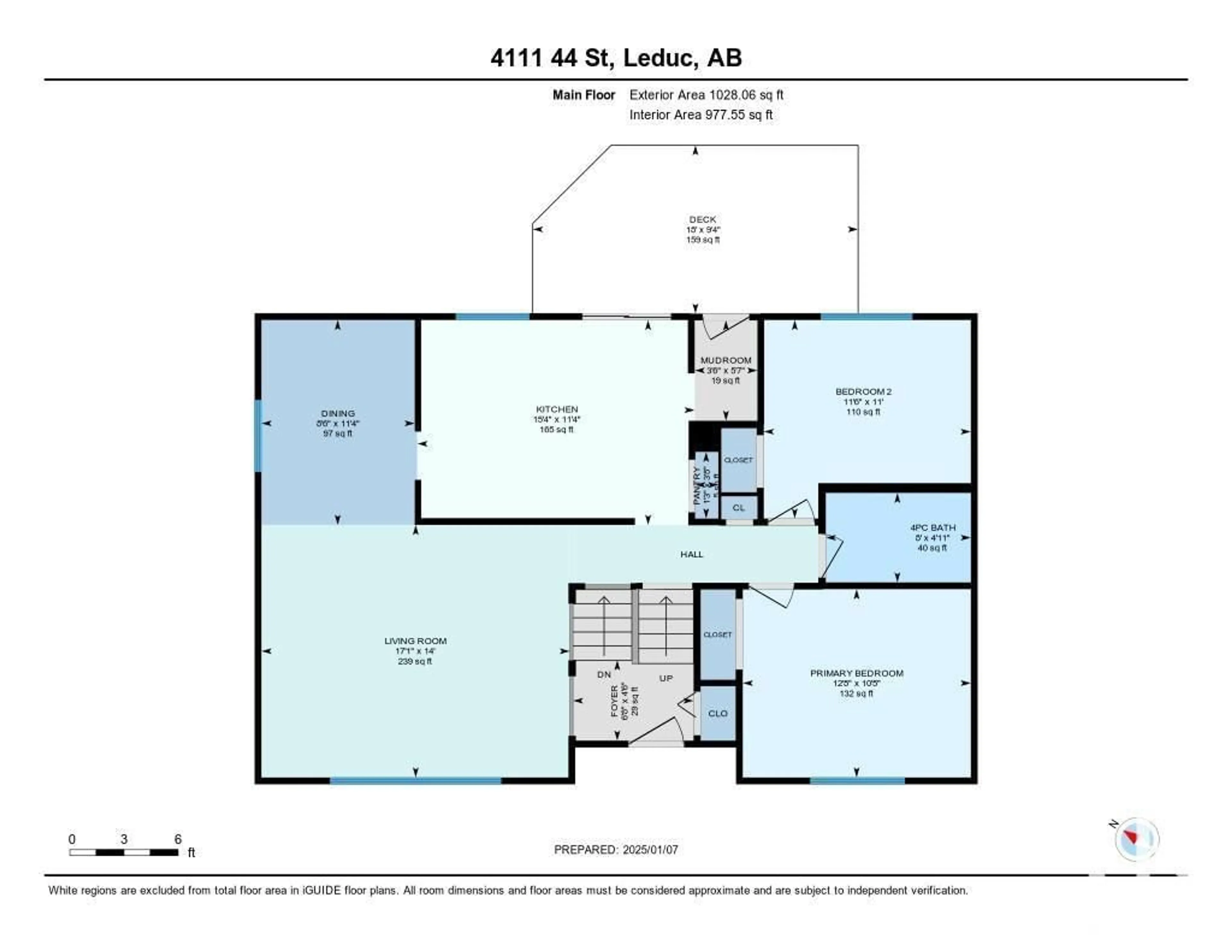 Floor plan for 4111 44 ST, Leduc Alberta T9E4Y1