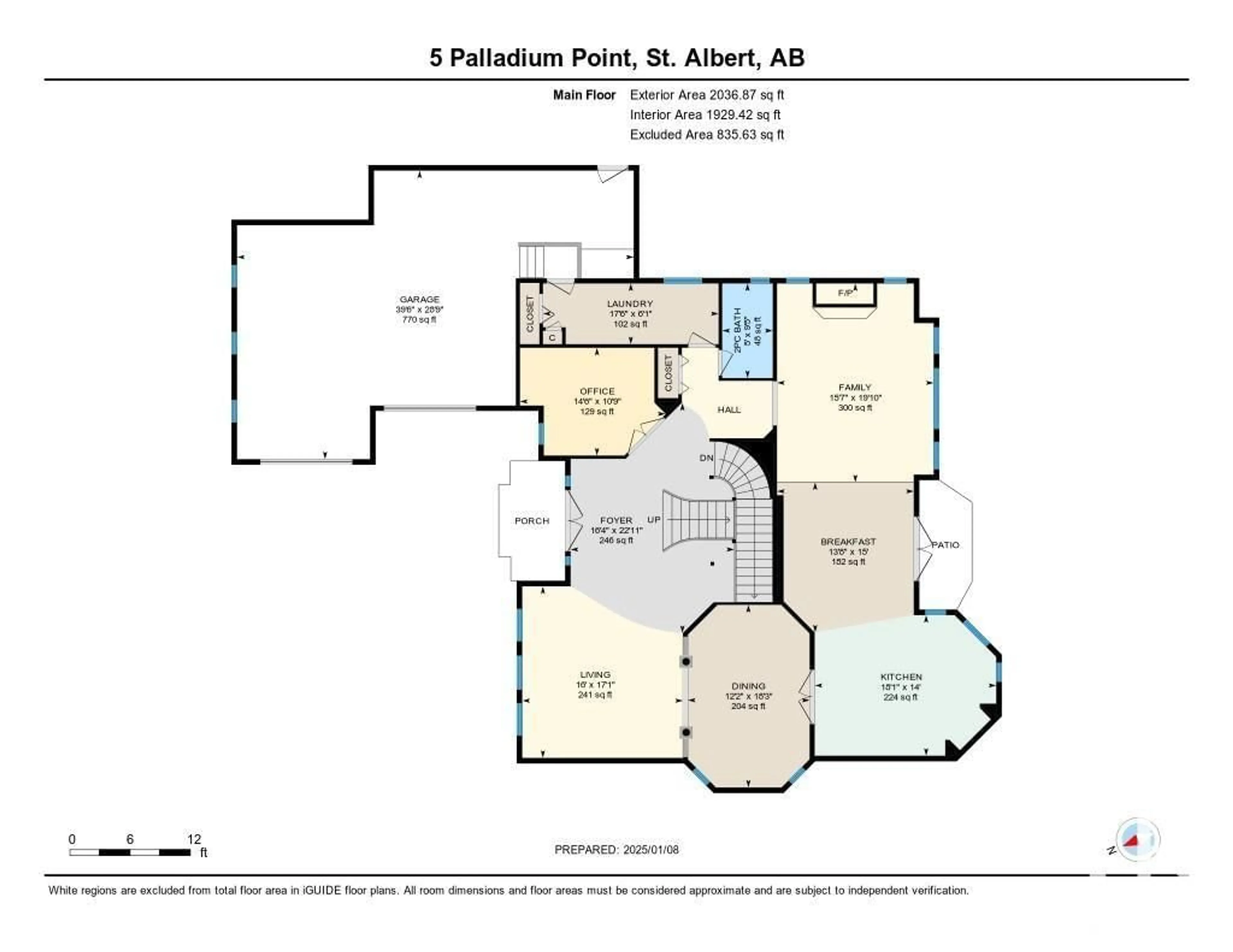 Floor plan for 5 PALLADIUM PT, St. Albert Alberta T8N6A2