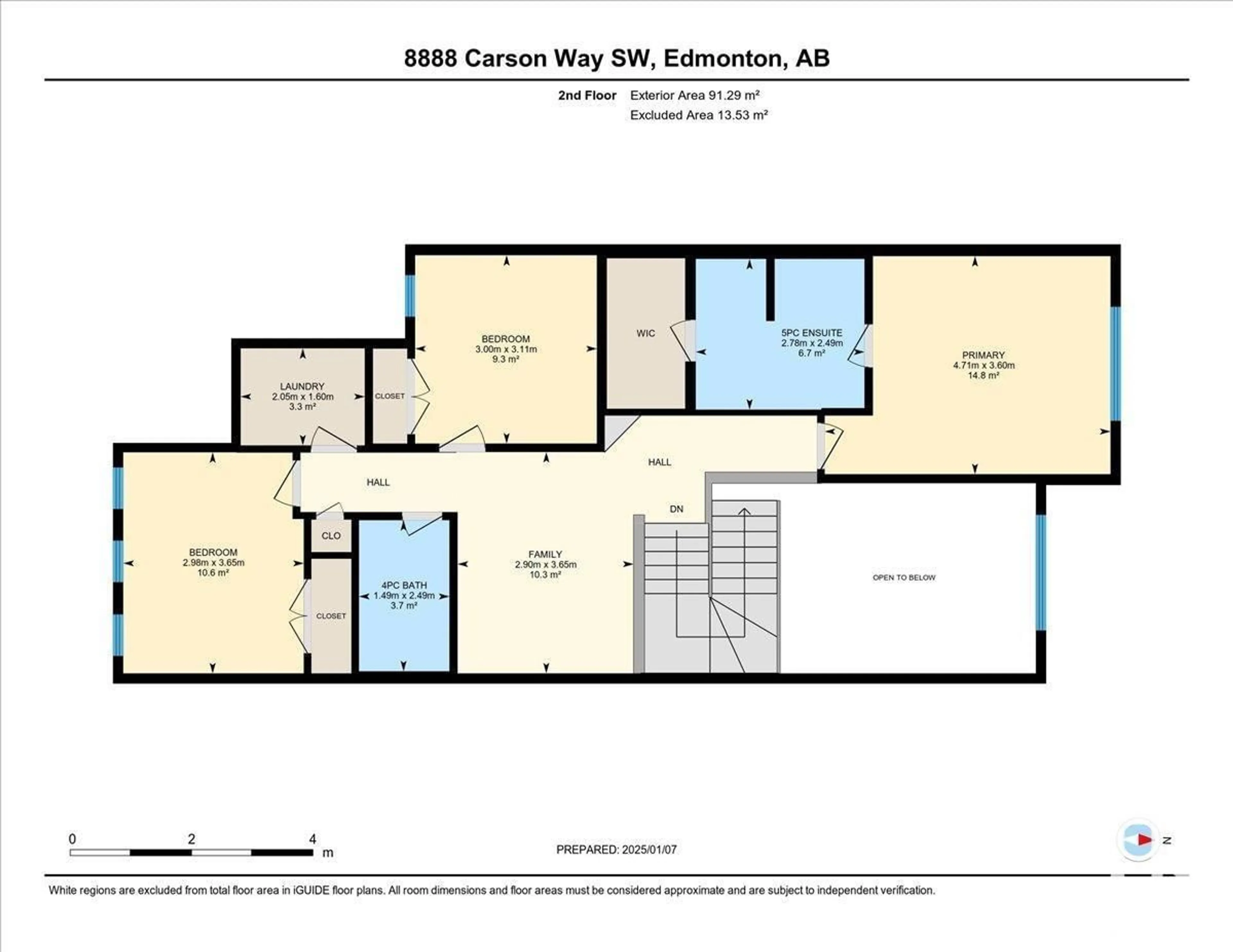 Floor plan for 8888 CARSON WY SW, Edmonton Alberta T6W5H8