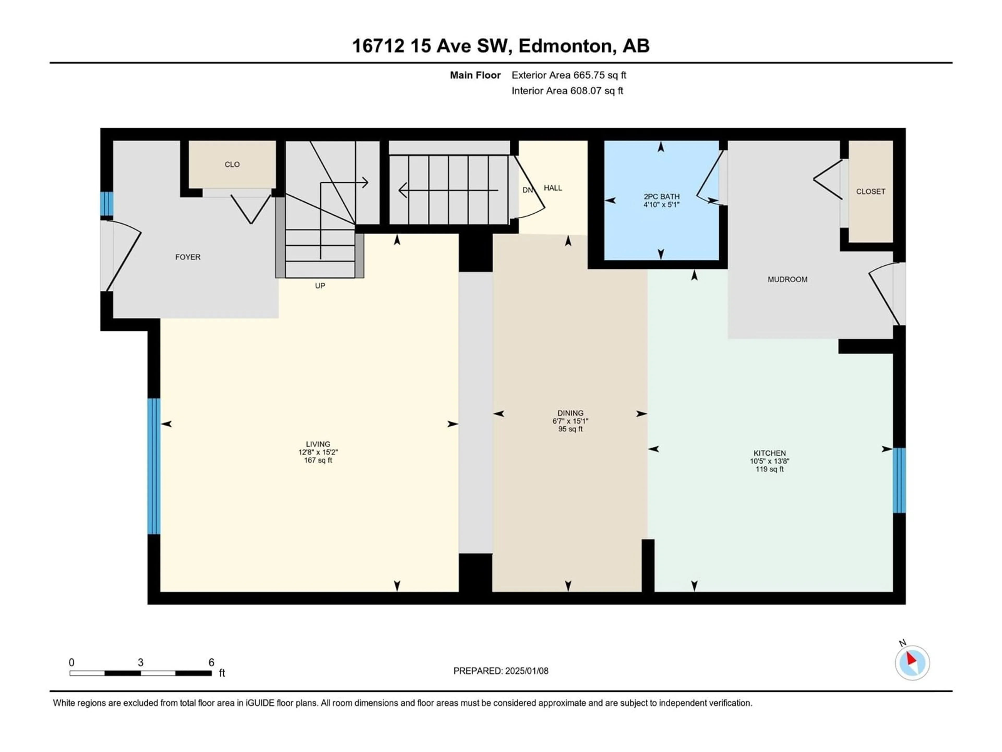 Floor plan for 16712 15 AV SW, Edmonton Alberta T6W3C4