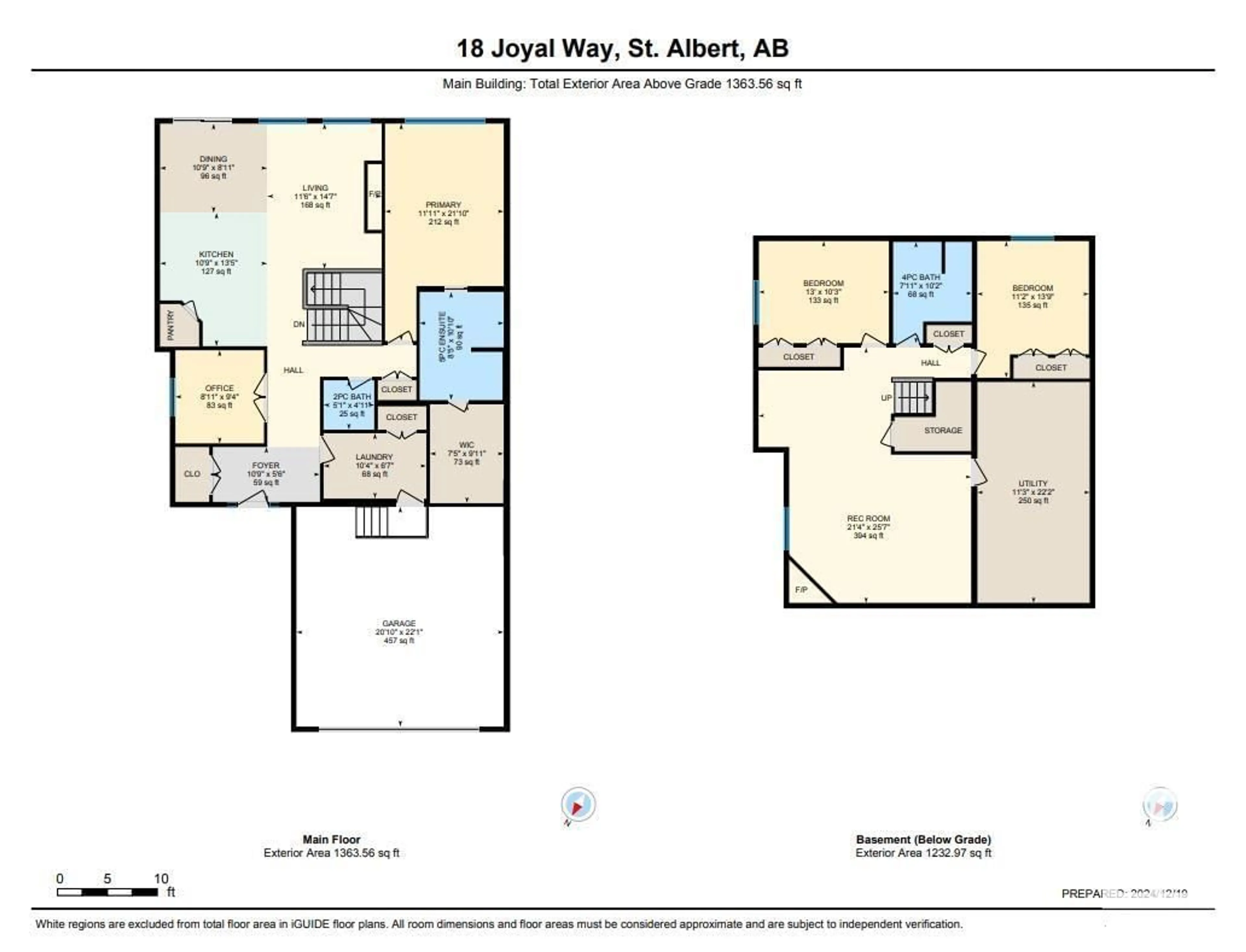 Floor plan for 18 JOYAL WY, St. Albert Alberta T8N7V7