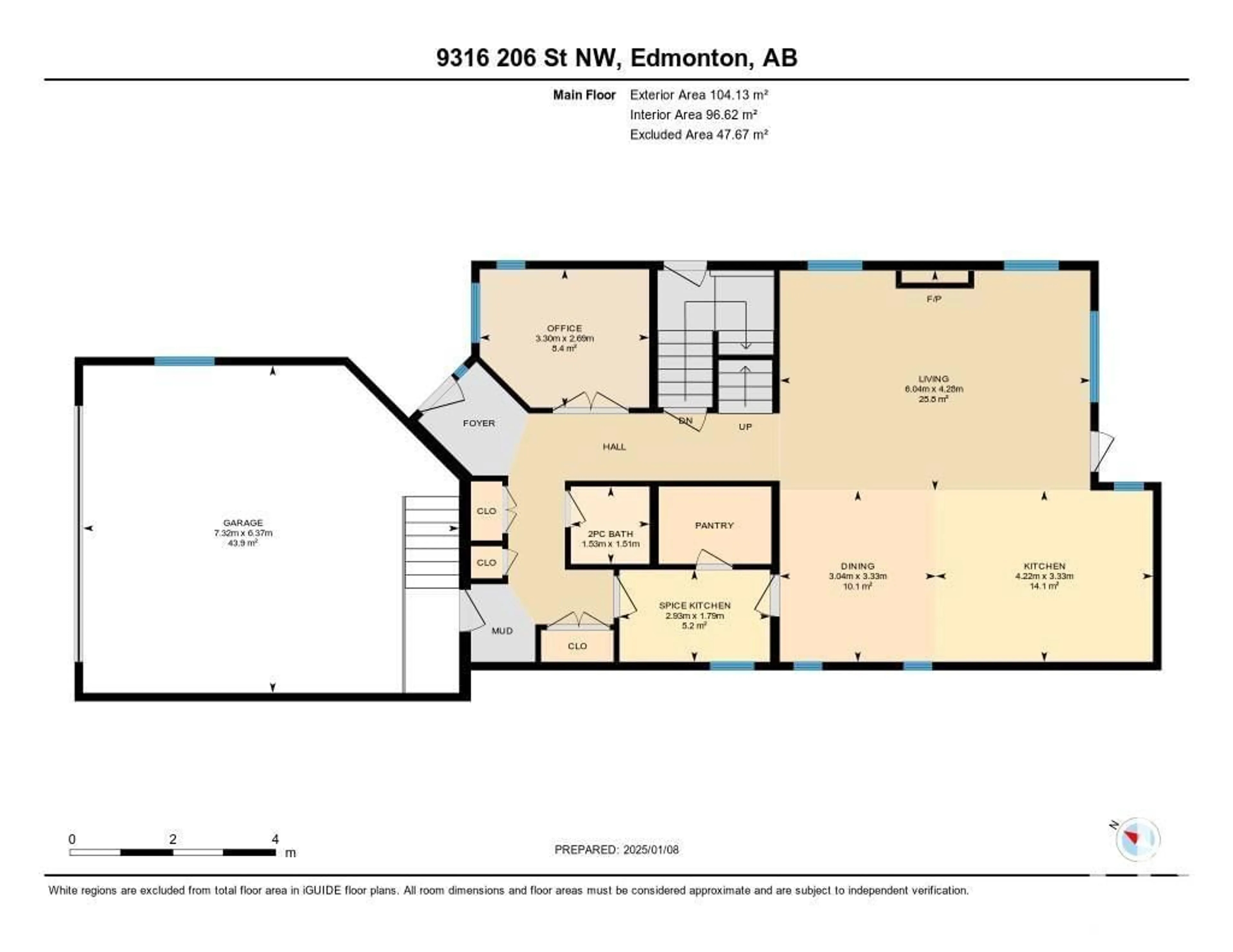 Floor plan for 9316 206 NW NW, Edmonton Alberta T5T4P1