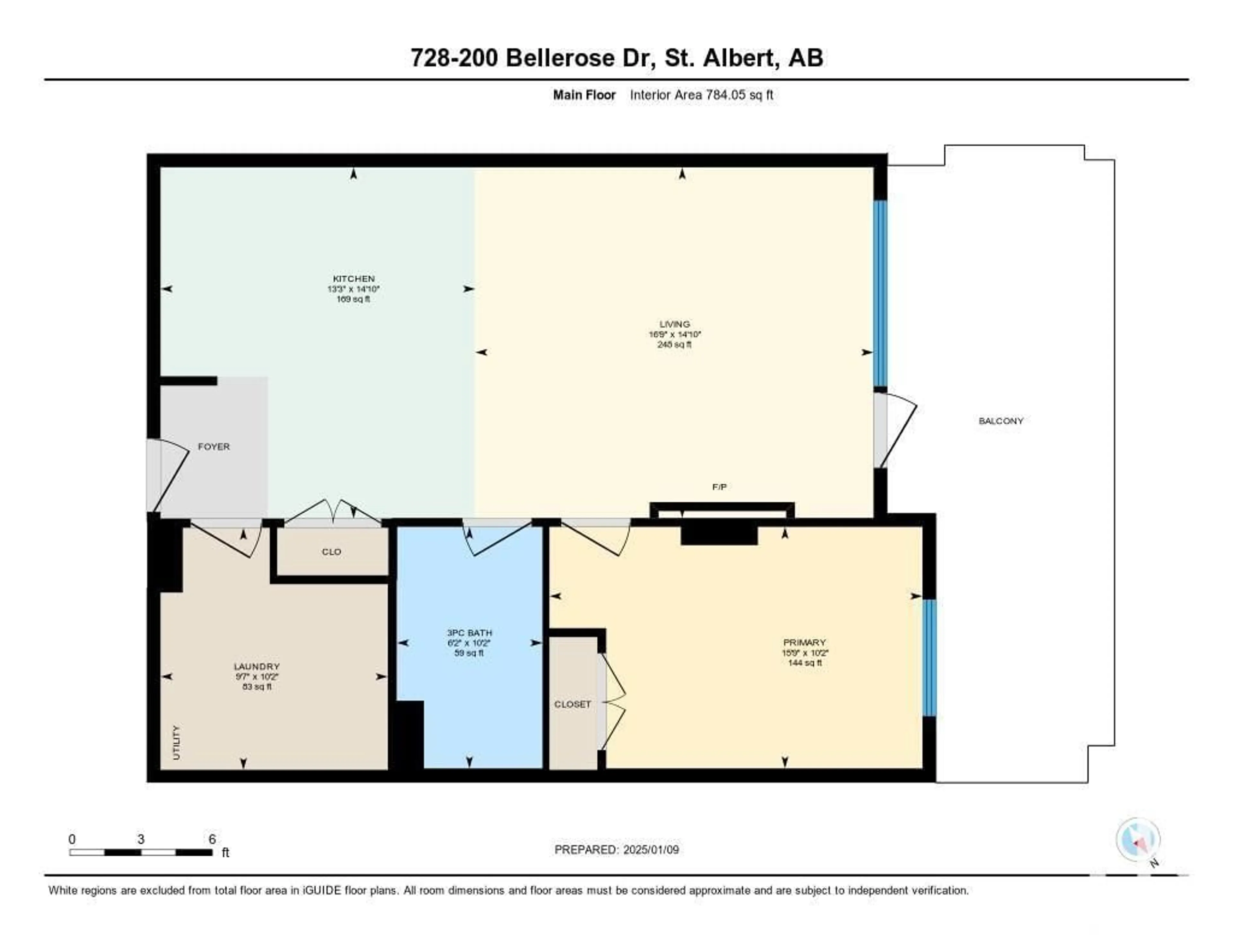 Floor plan for #728 200 BELLEROSE DR, St. Albert Alberta T8N7P7