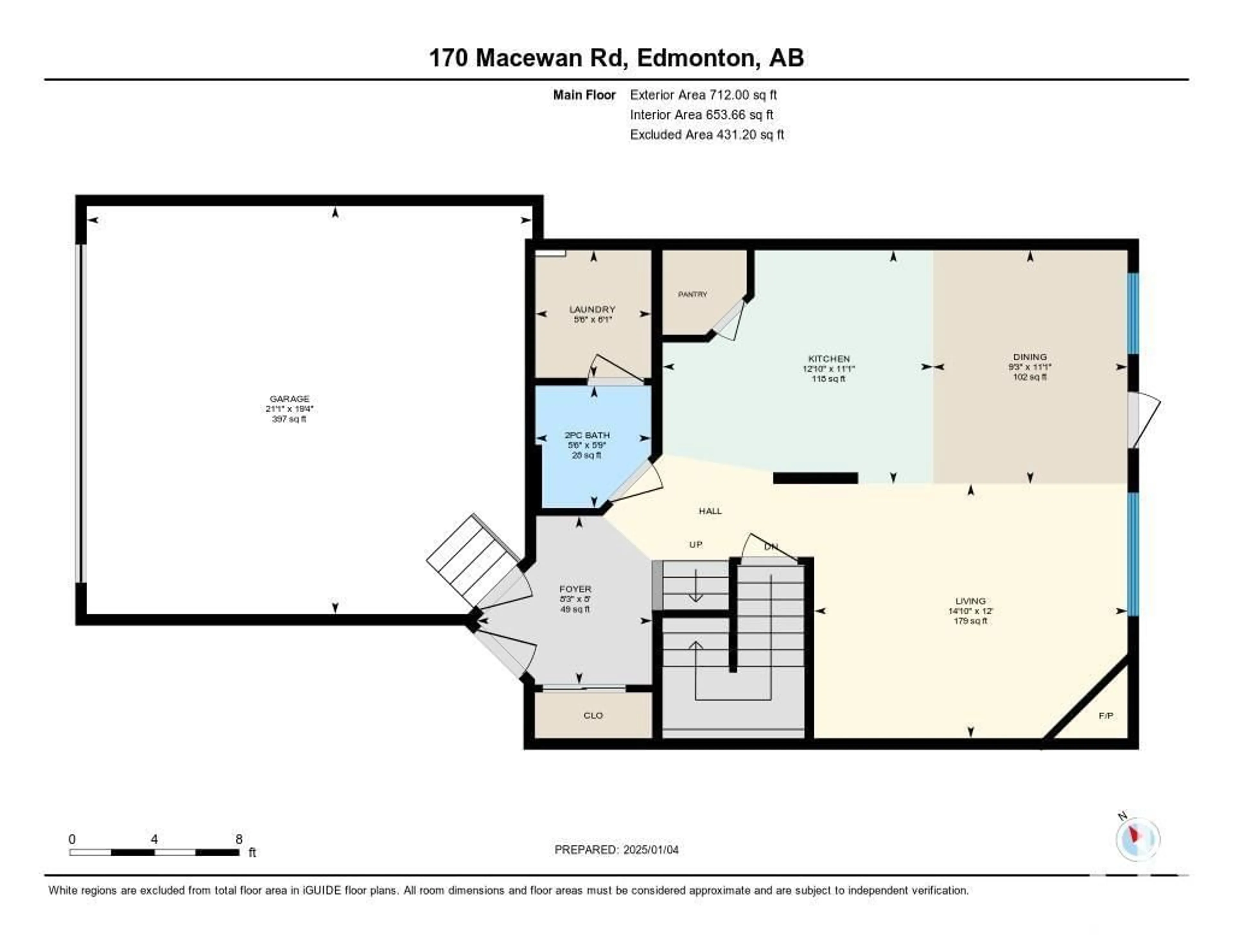 Floor plan for 170 MACEWAN RD SW, Edmonton Alberta T6W1K3