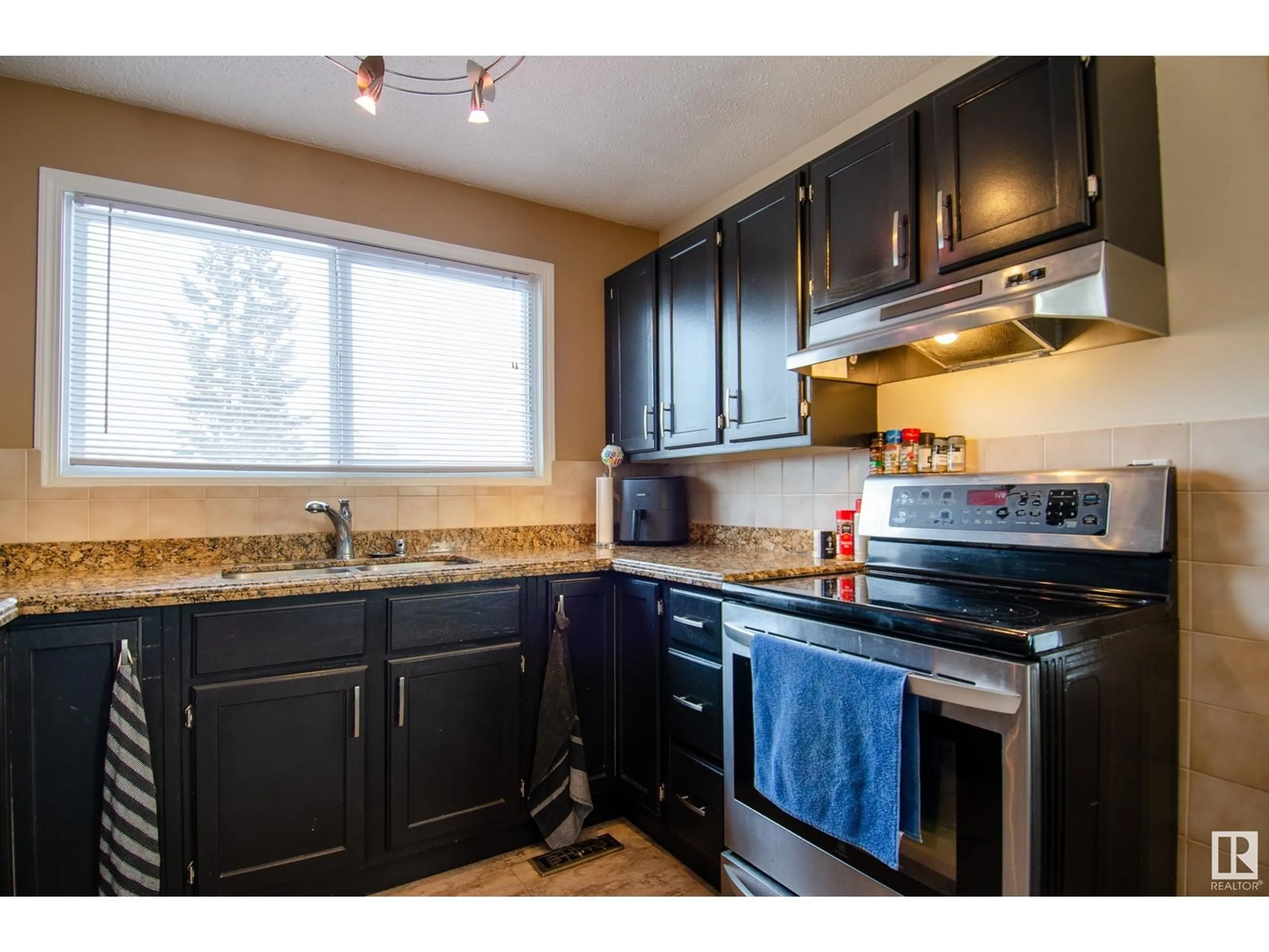 Standard kitchen, wood/laminate floor for 264 DUNLUCE RD NW, Edmonton Alberta T5K4P3