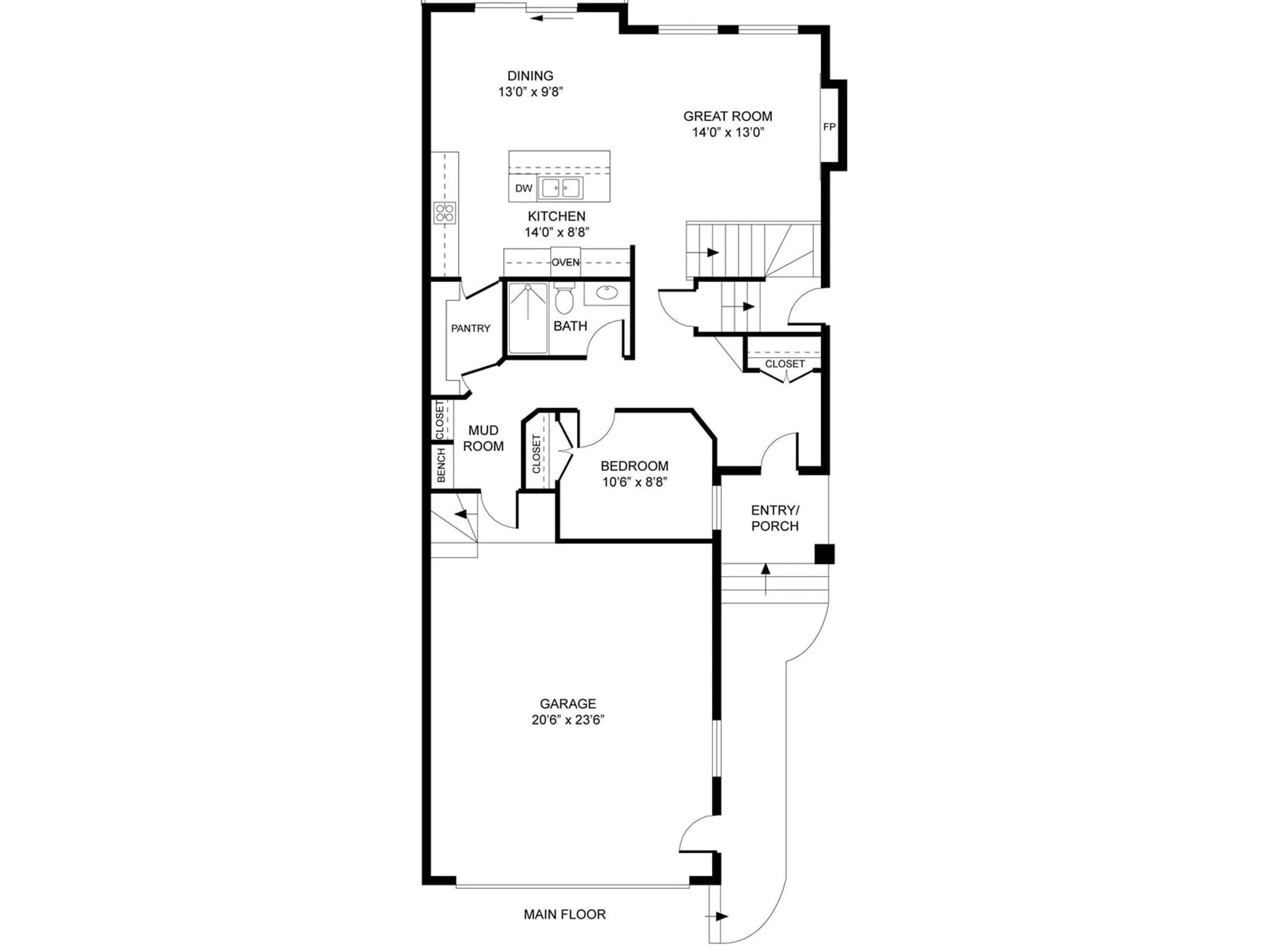 Floor plan for 113 Edgefield WY, St. Albert Alberta T8T1R8