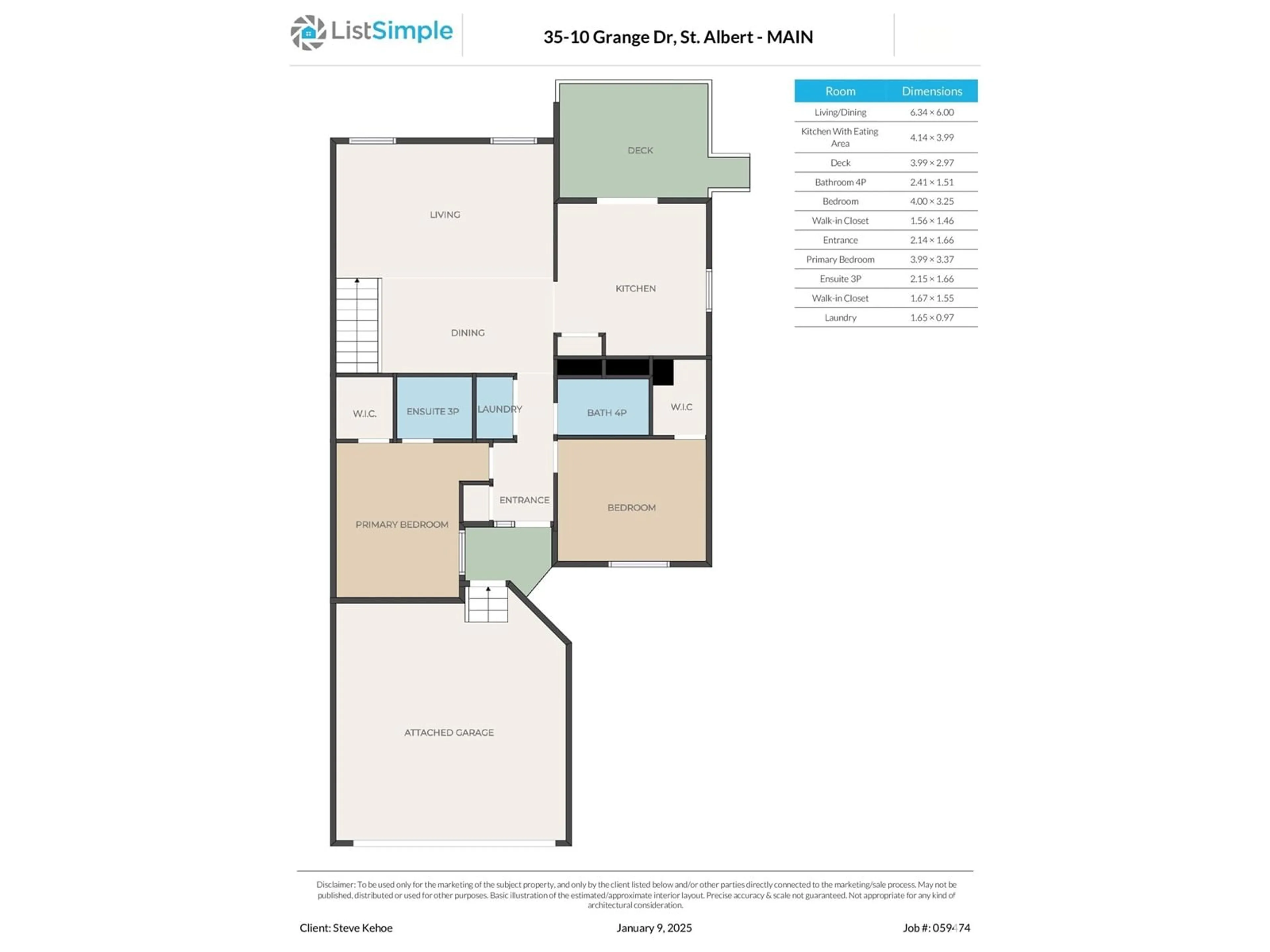 Floor plan for #35 10 GRANGE DR, St. Albert Alberta T8N5Z2