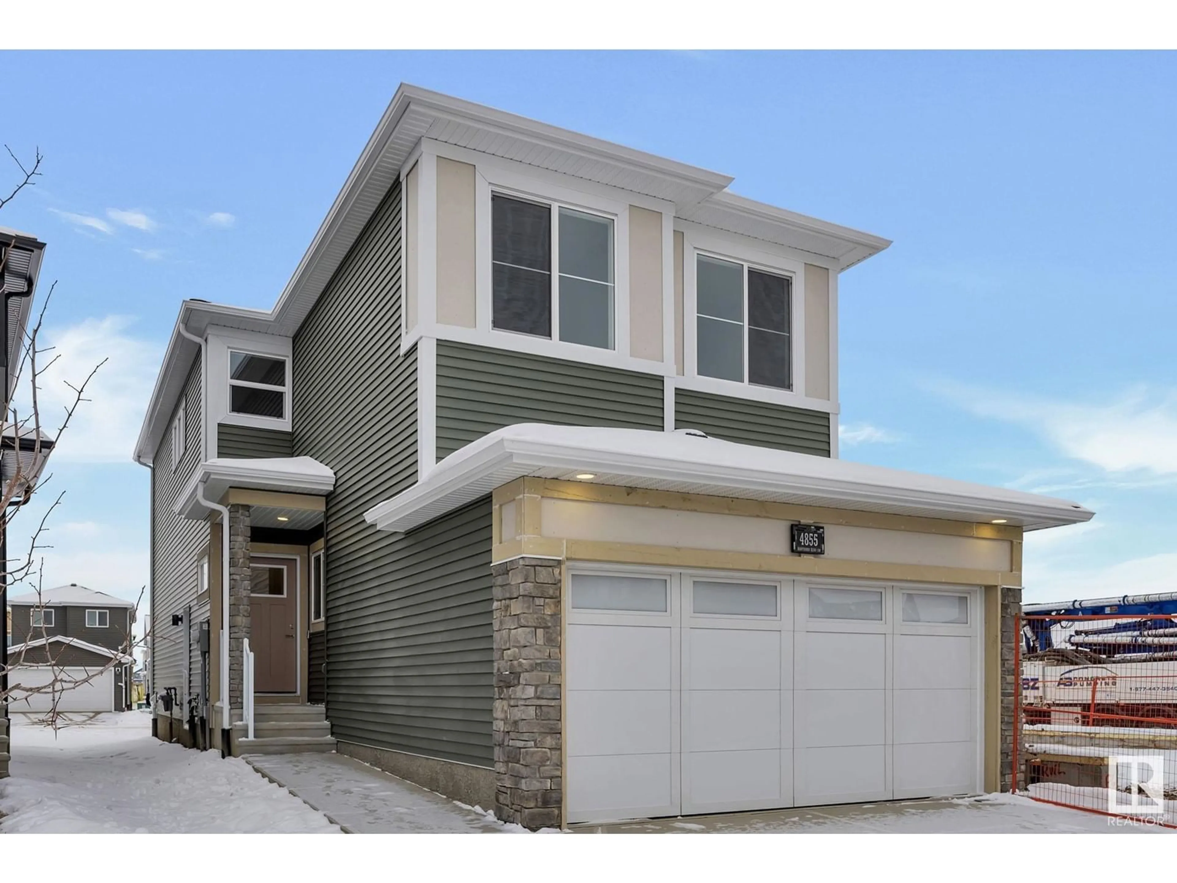 Home with vinyl exterior material, street for 4855 HAWTHORN BN SW, Edmonton Alberta T6X3A9