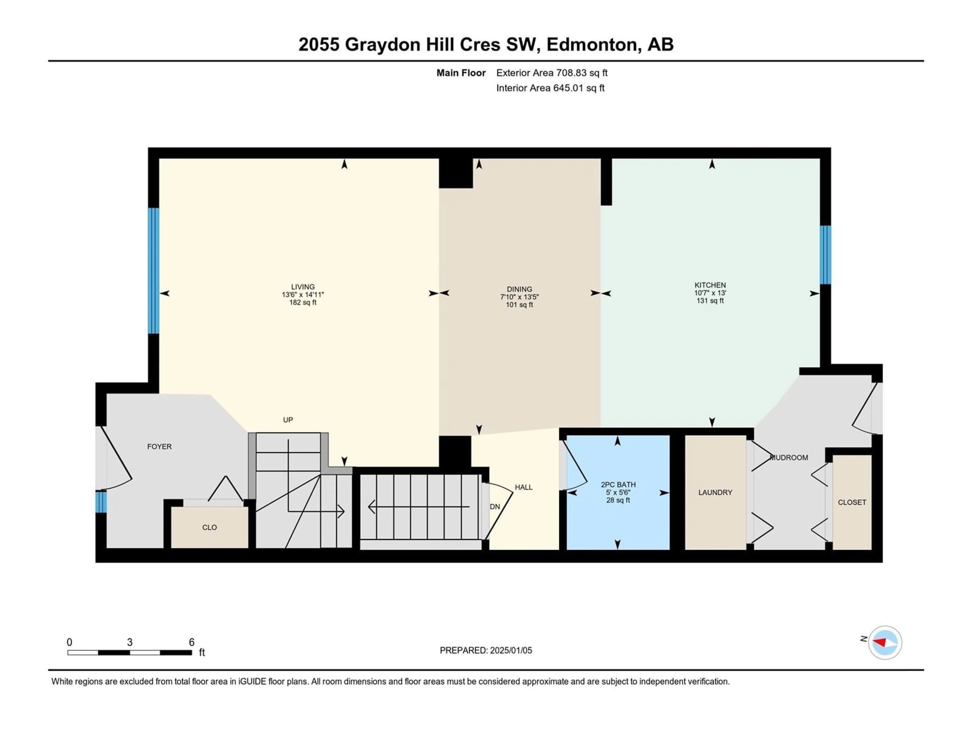 Floor plan for 2055 GRAYDON HILL CR SW, Edmonton Alberta T6W4C5