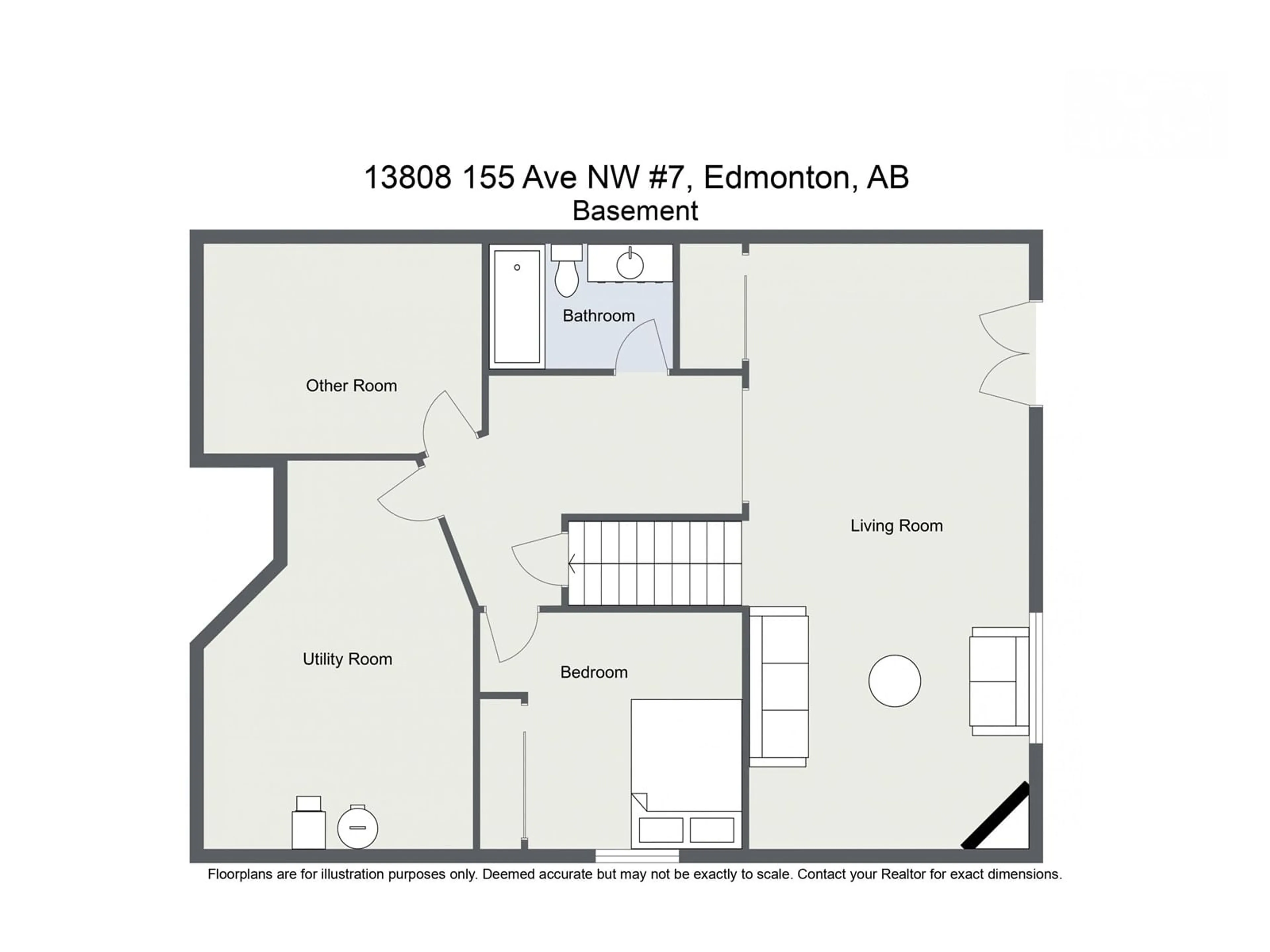 Floor plan for #7 13808 155 AV NW, Edmonton Alberta T6V1T8