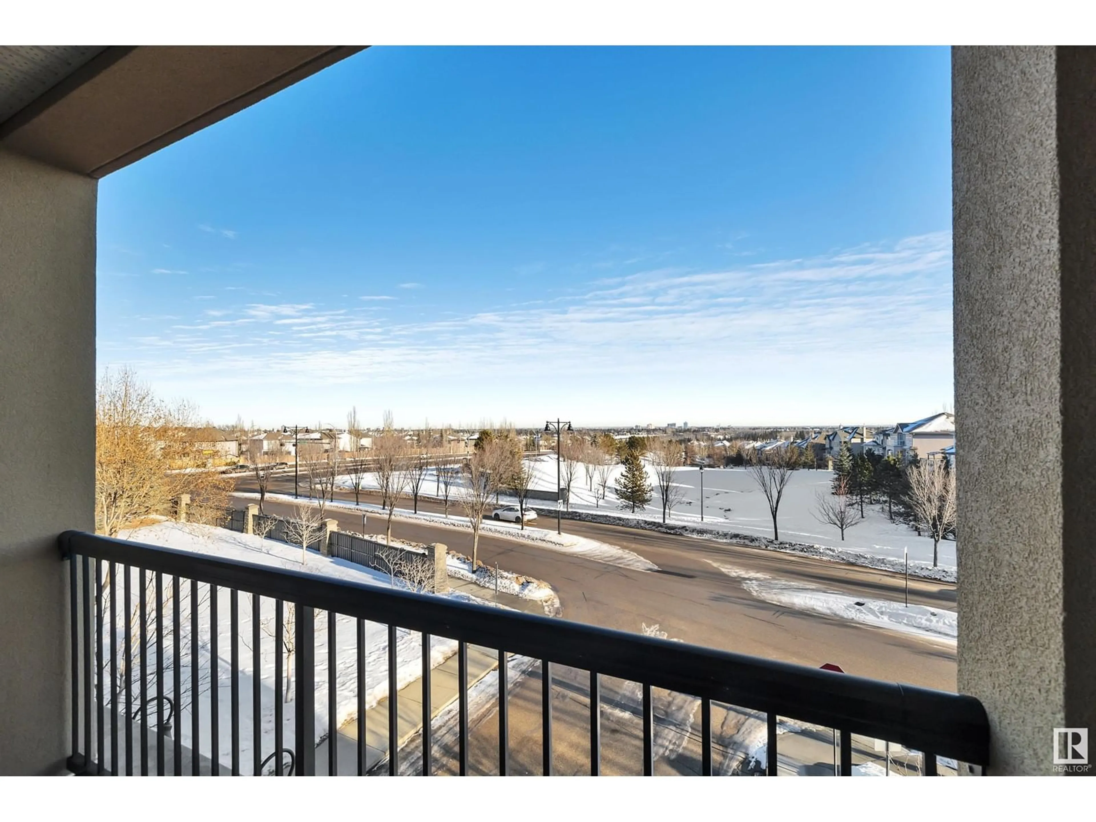 Balcony in the apartment, water/lake/river/ocean view for #333 160 MAGRATH RD NW, Edmonton Alberta T6R3T7