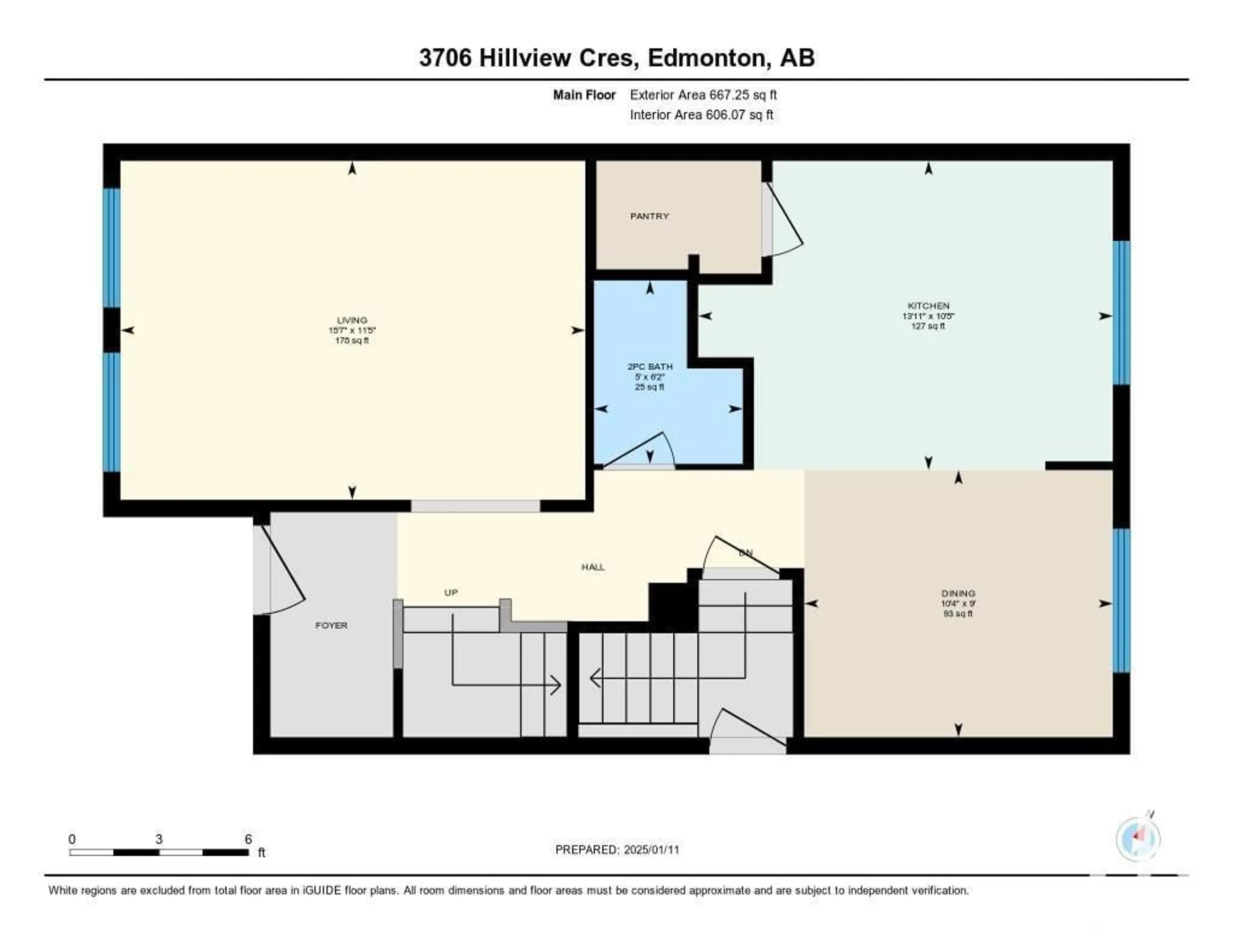 Floor plan for 3706 HILL VIEW CR NW, Edmonton Alberta T6L1C4